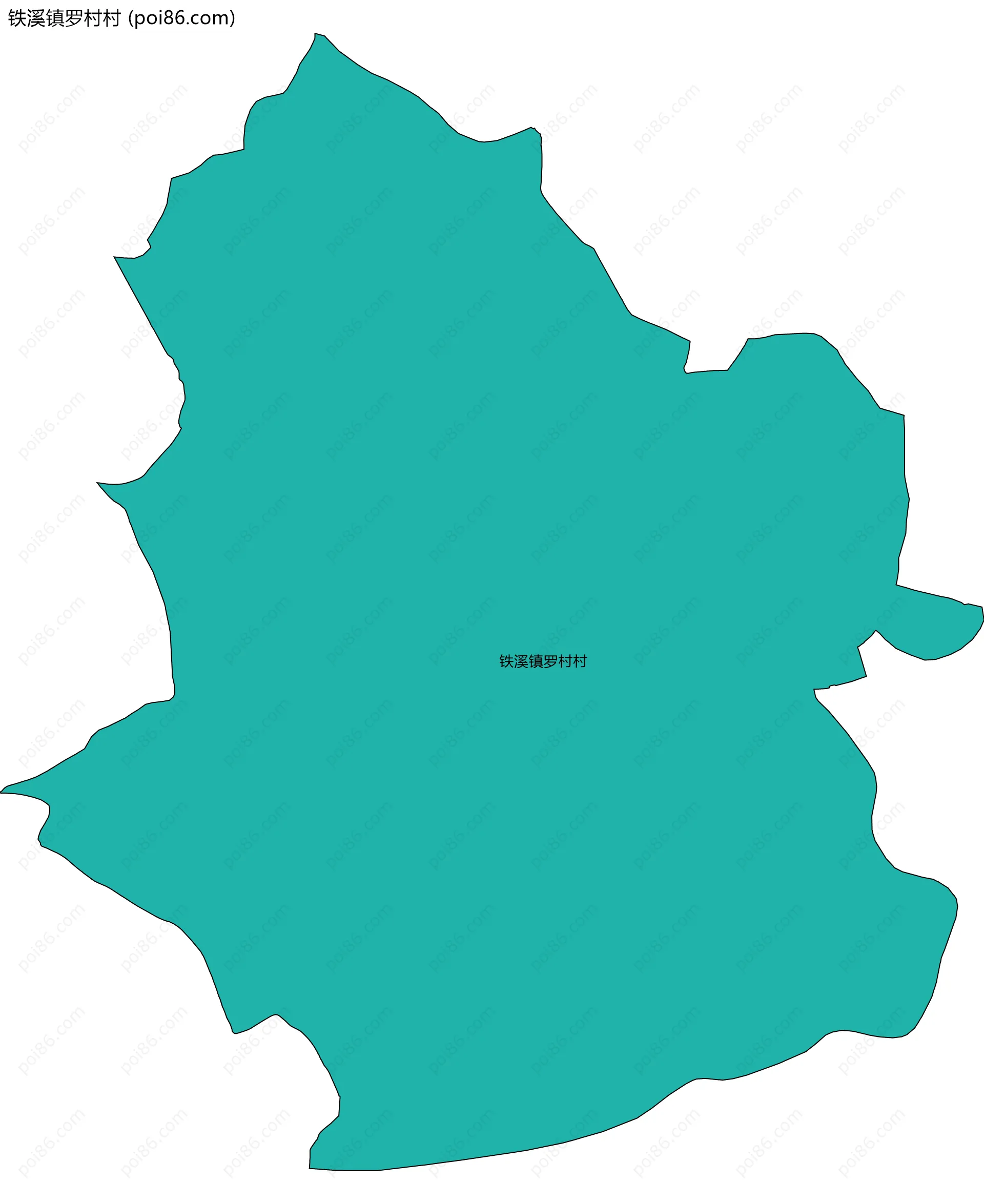 铁溪镇罗村村边界地图