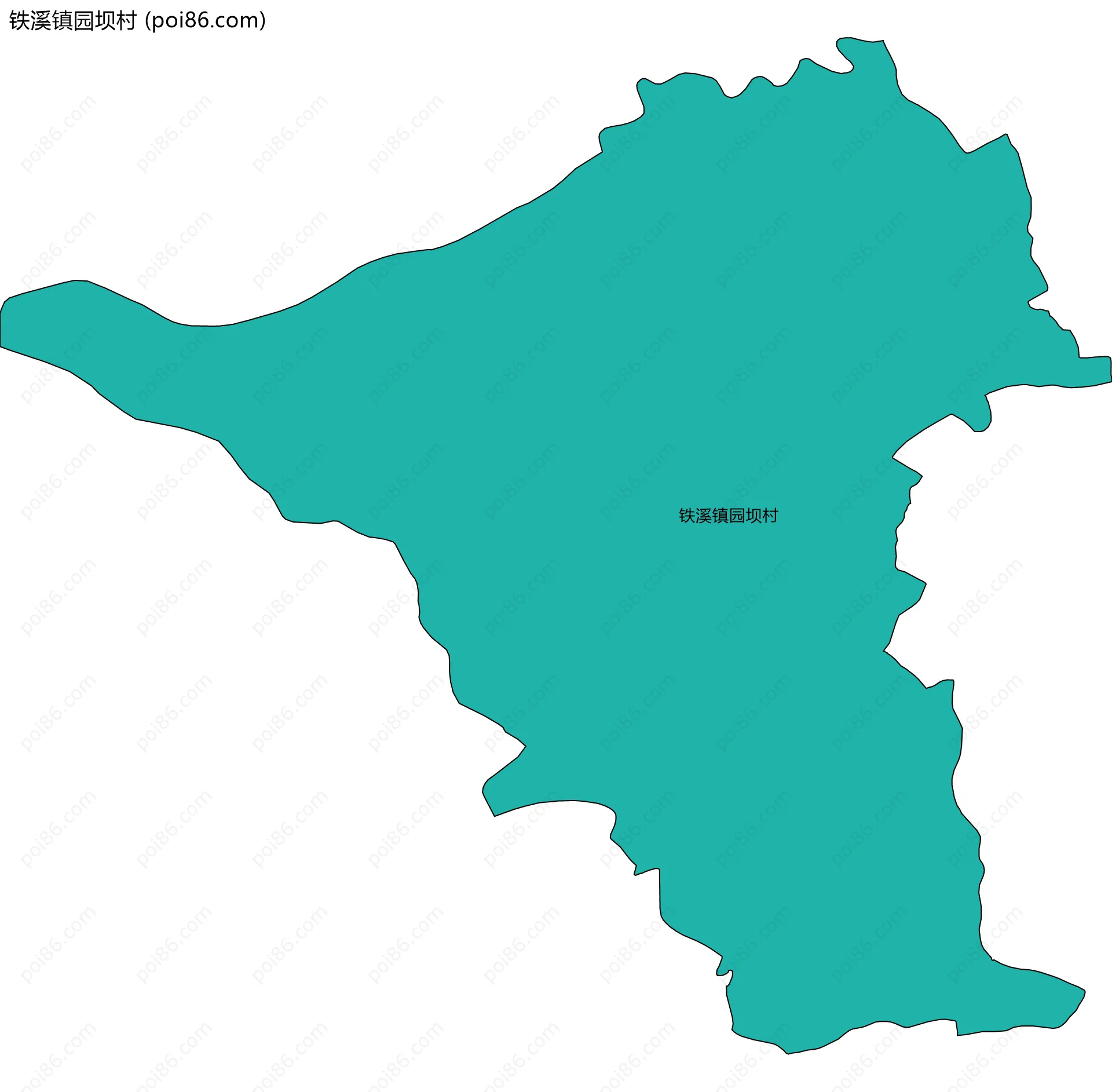 铁溪镇园坝村边界地图