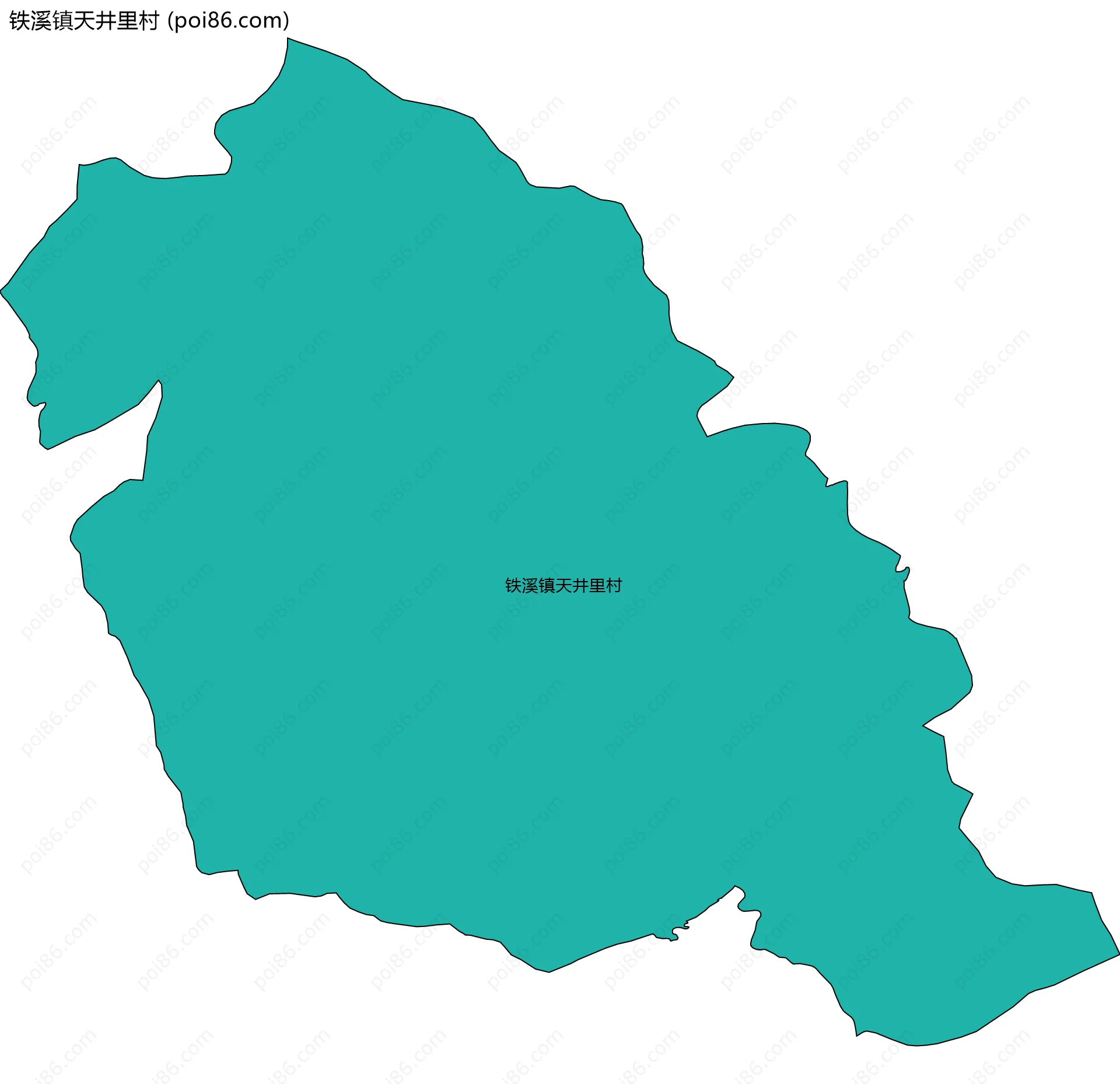 铁溪镇天井里村边界地图