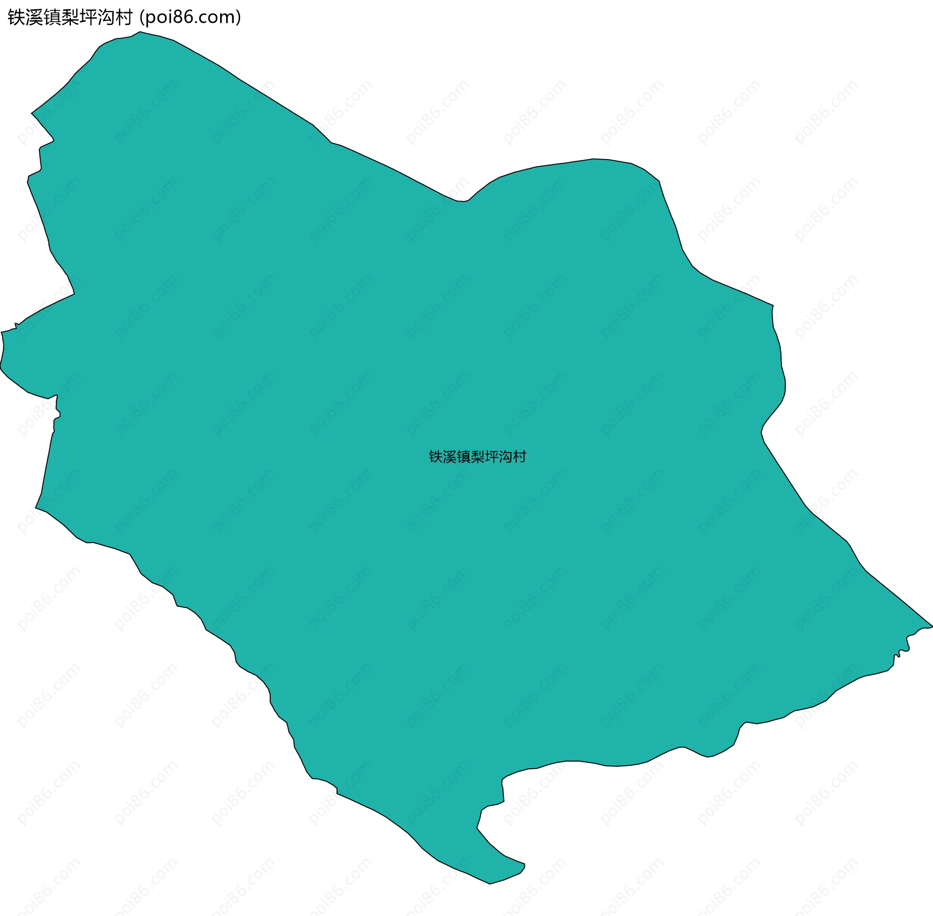 铁溪镇梨坪沟村边界地图