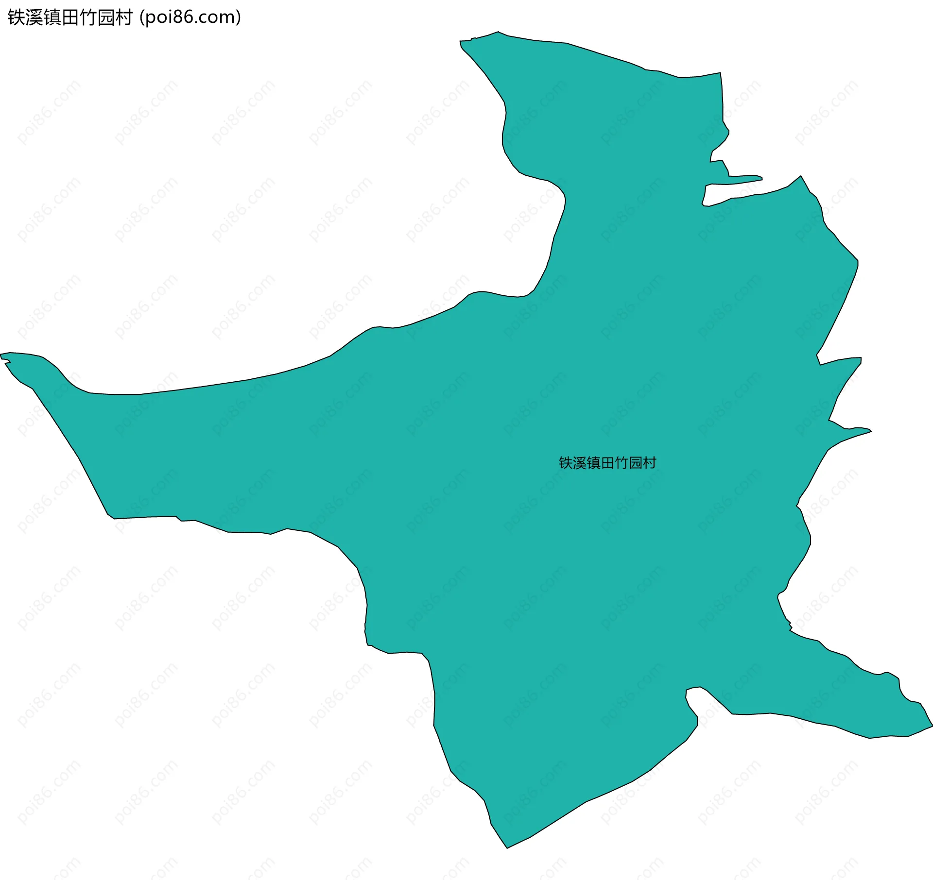 铁溪镇田竹园村边界地图