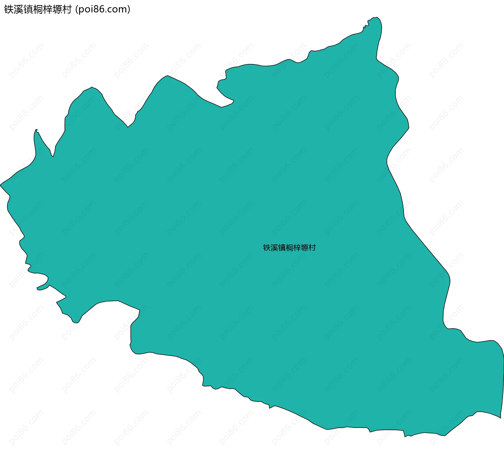 铁溪镇桐梓塬村边界地图