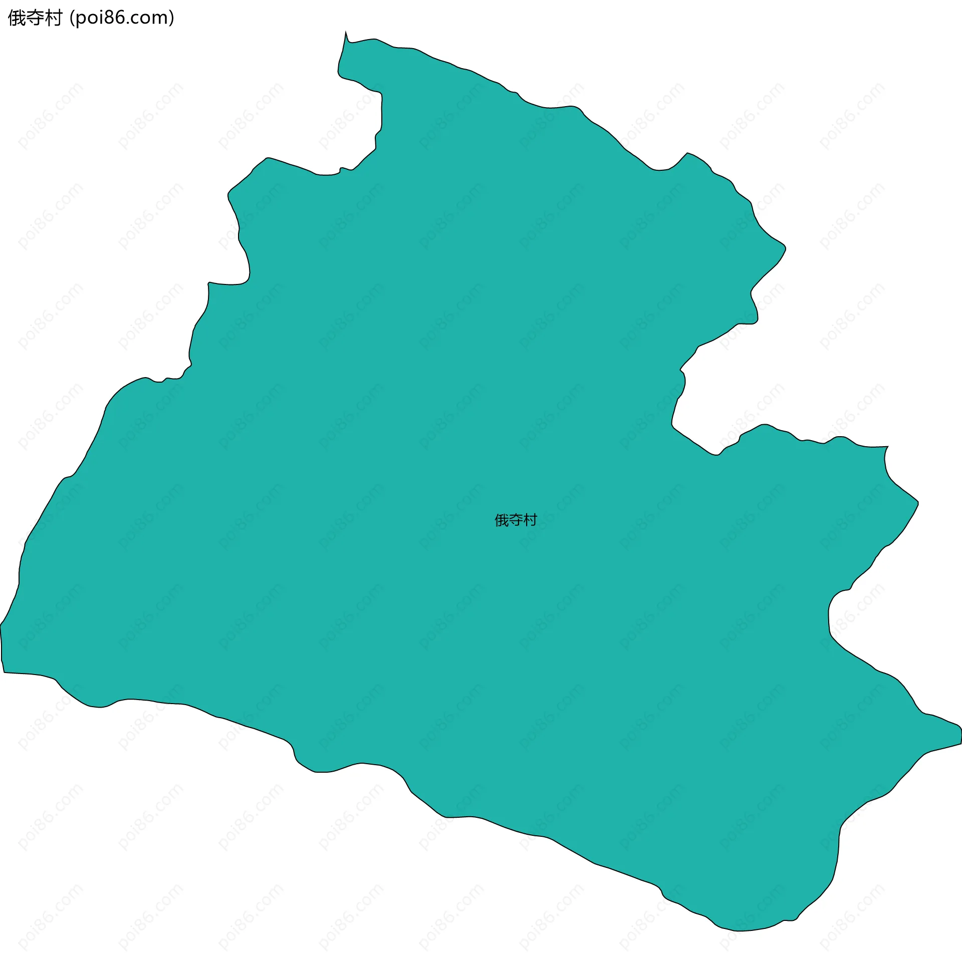 俄夺村边界地图