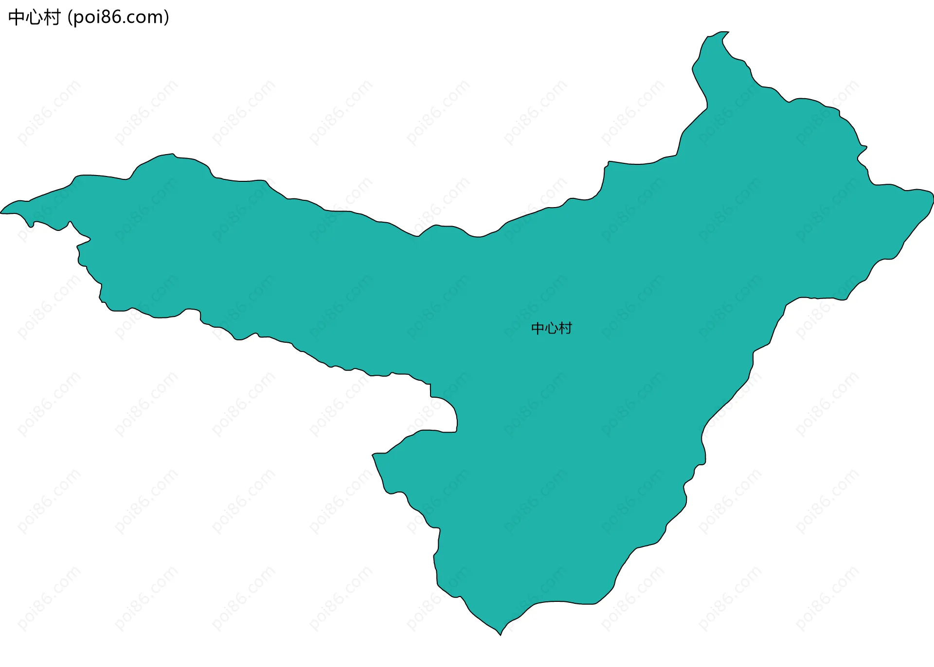 中心村边界地图