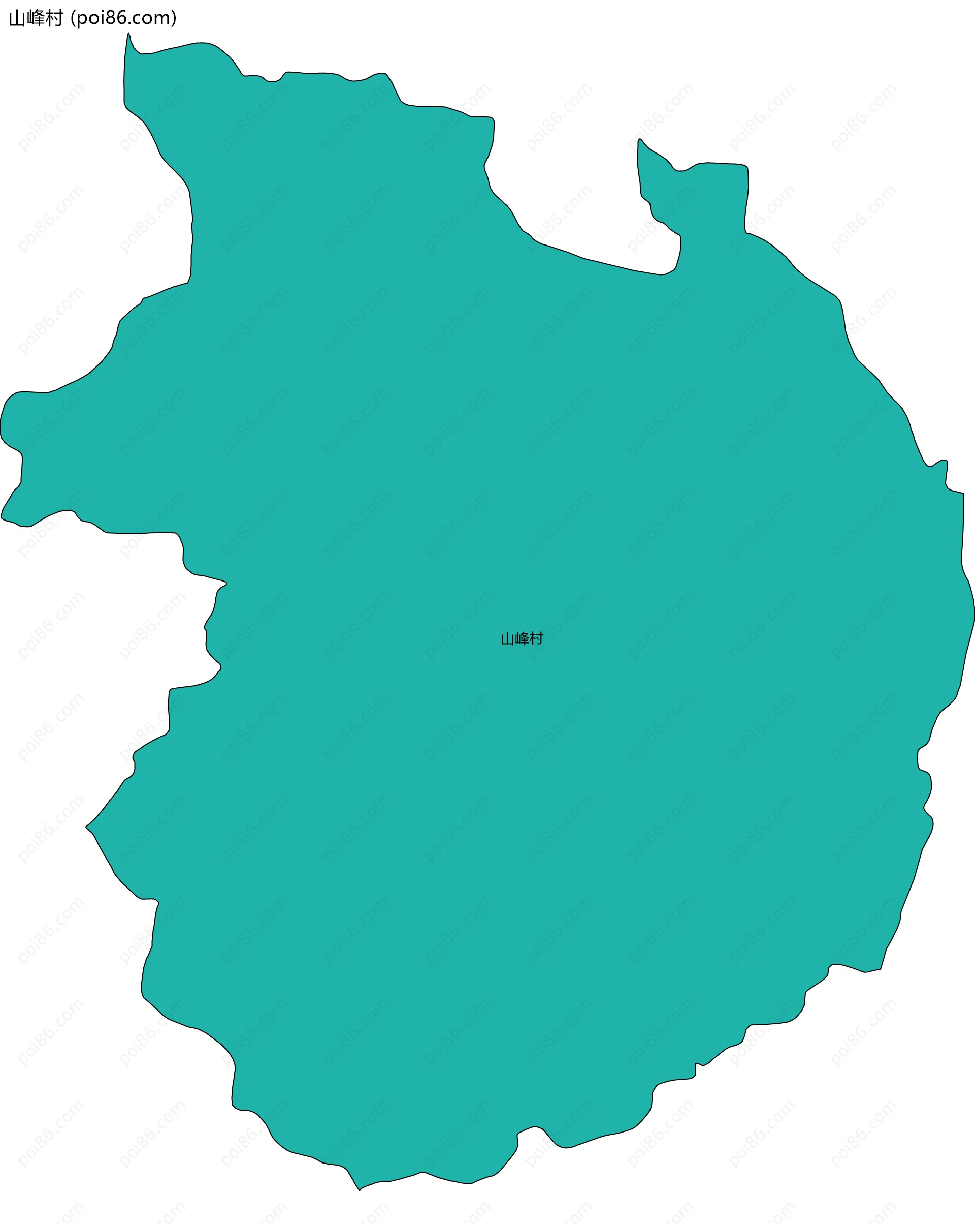 山峰村边界地图