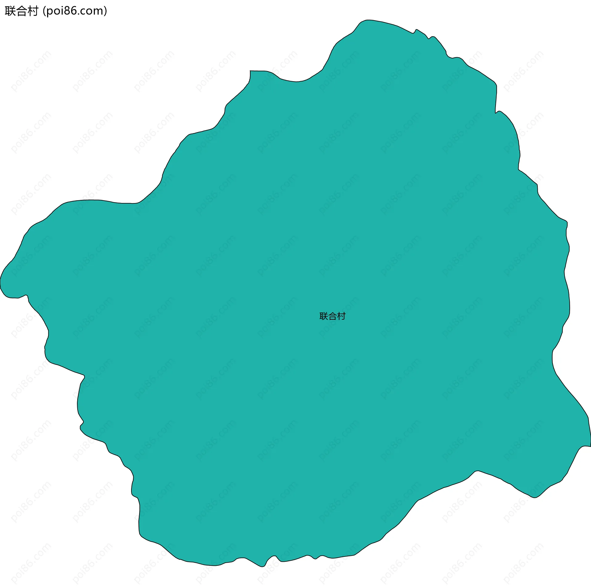 联合村边界地图