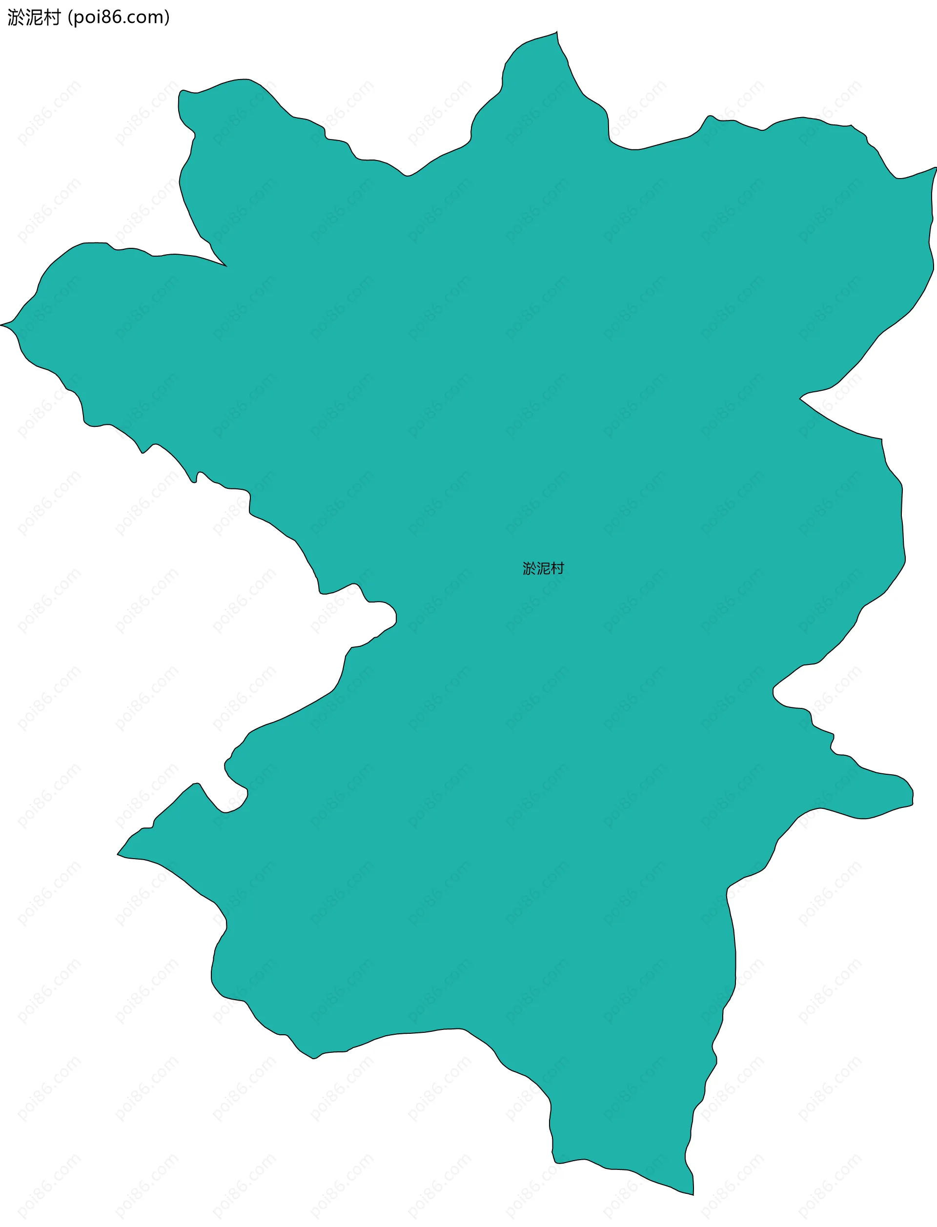 淤泥村边界地图