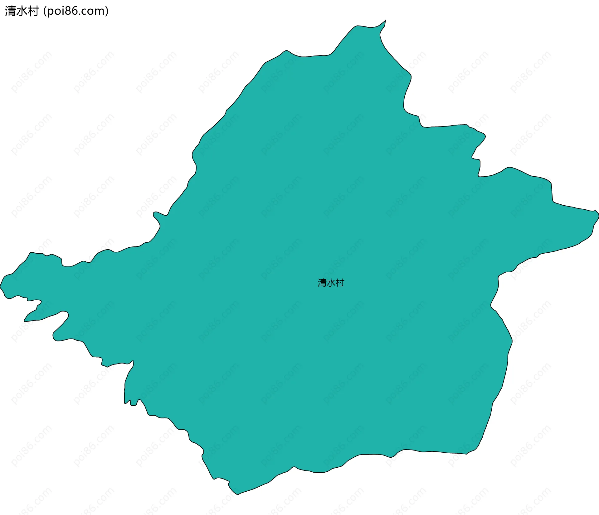 清水村边界地图