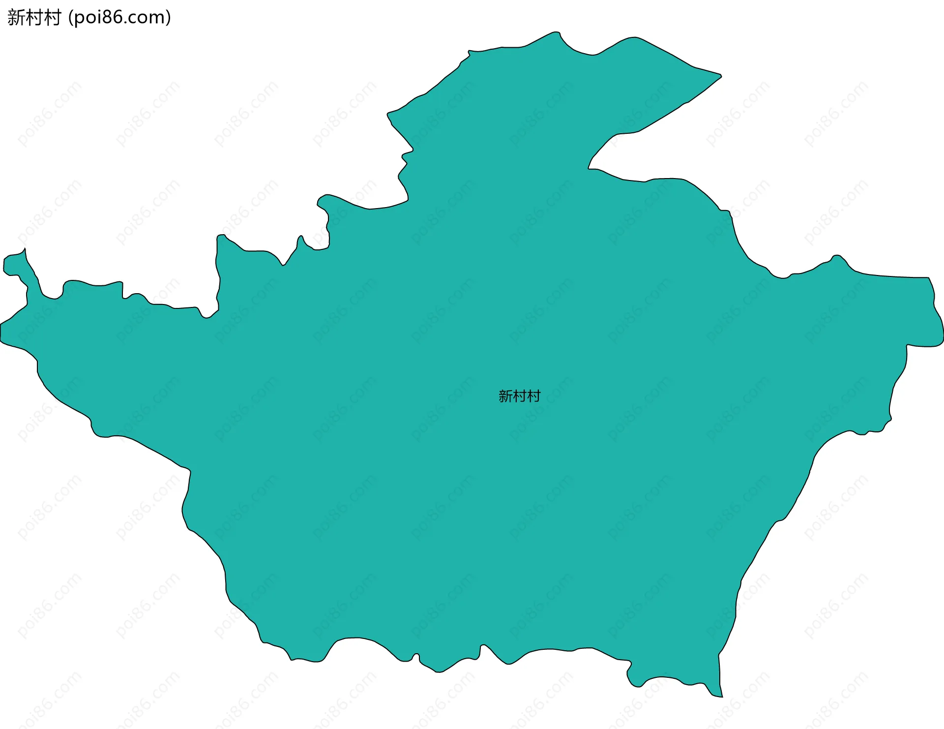 新村村边界地图