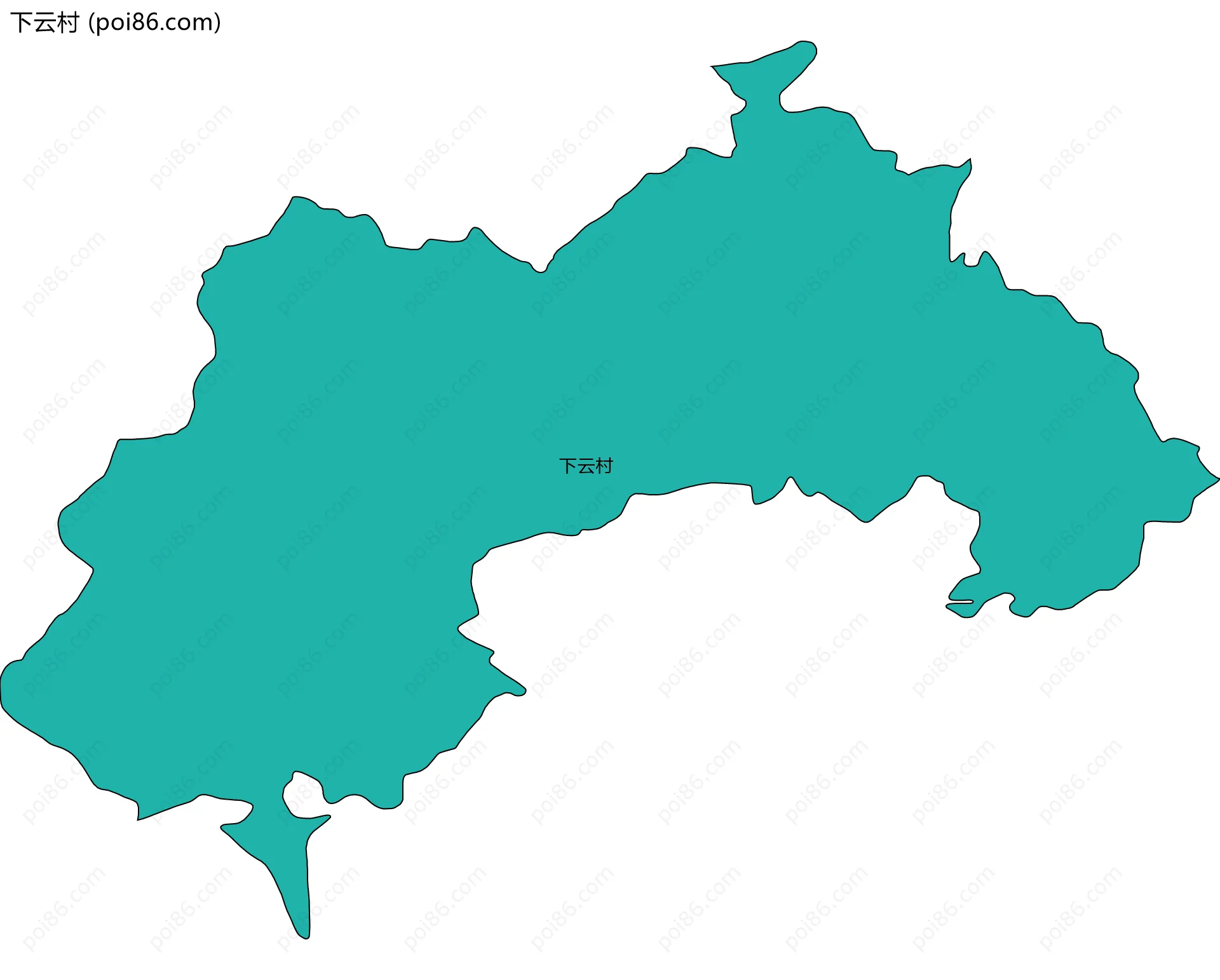 下云村边界地图