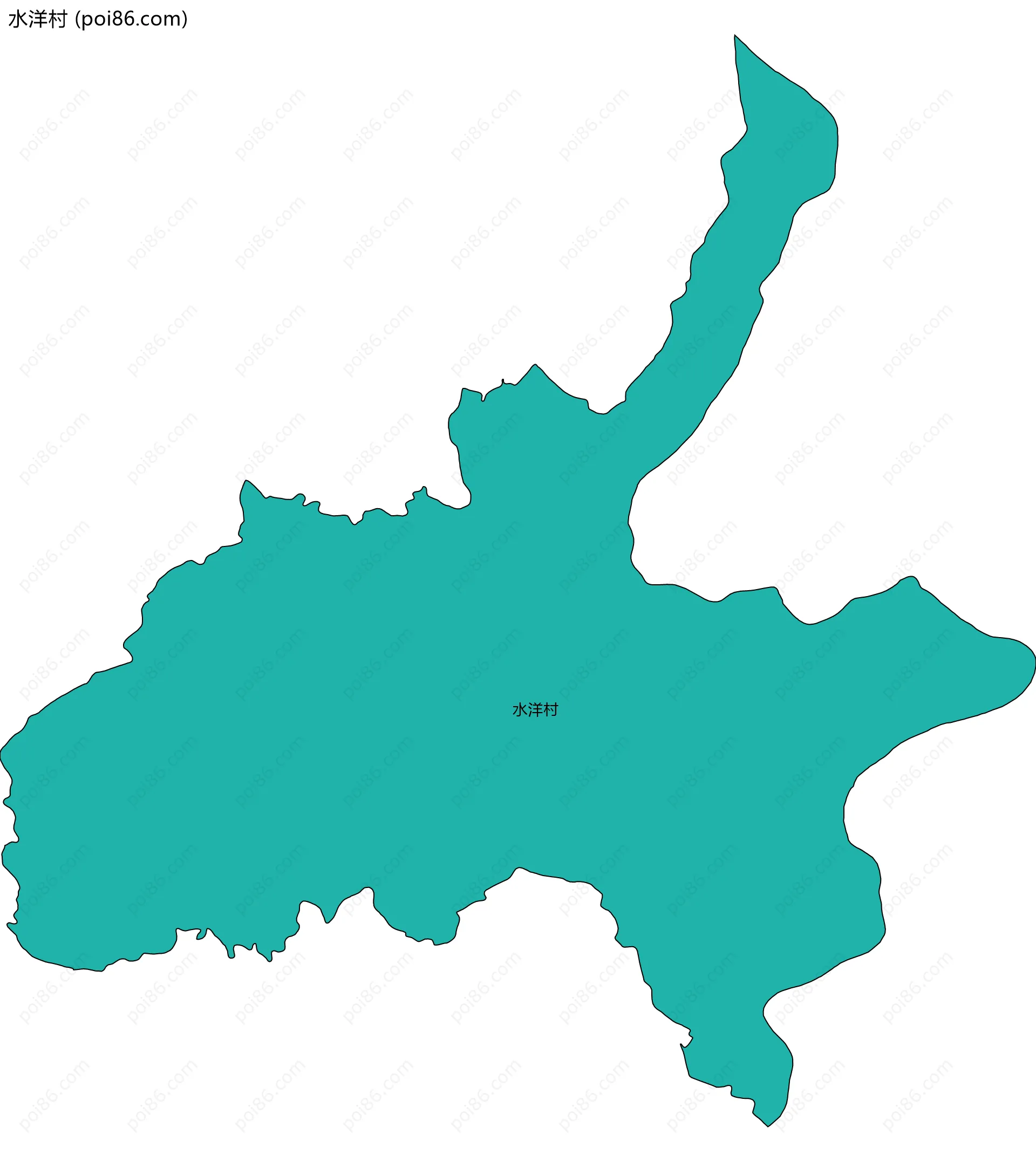 水洋村边界地图