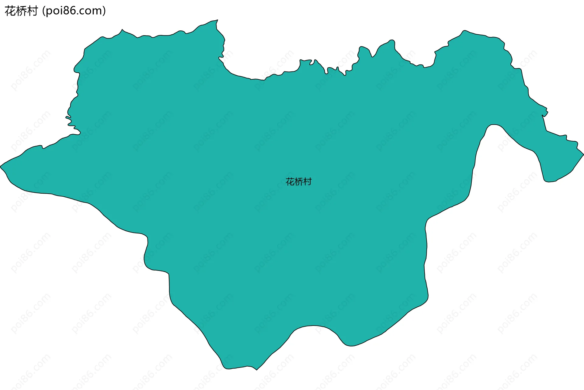 花桥村边界地图
