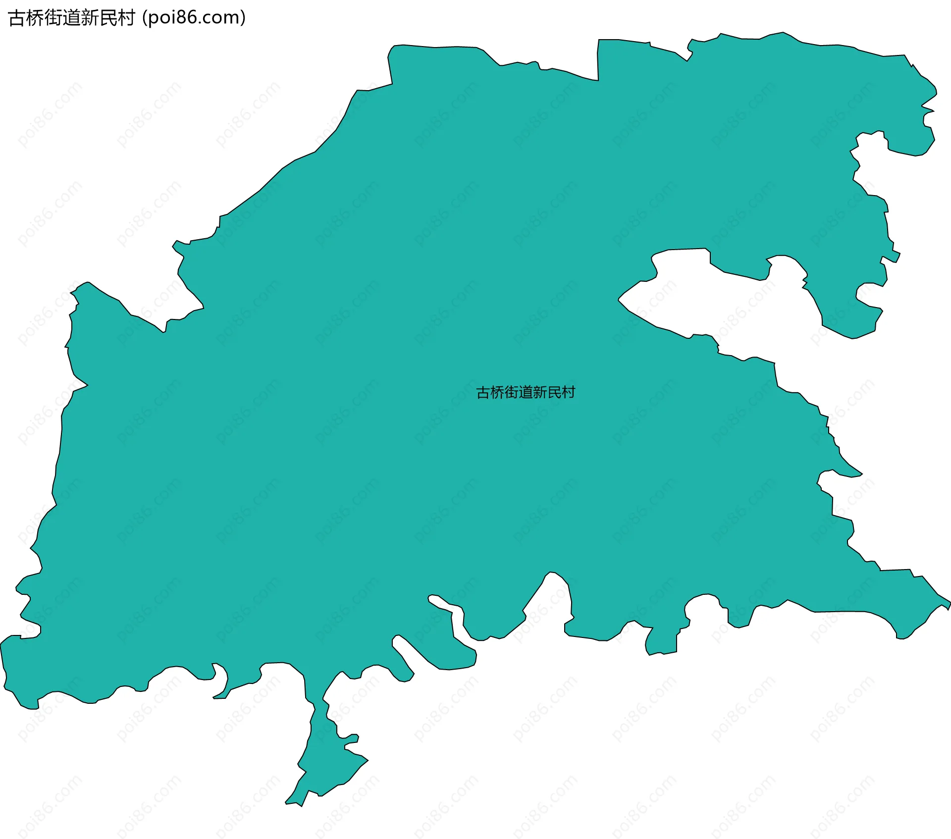 古桥街道新民村边界地图
