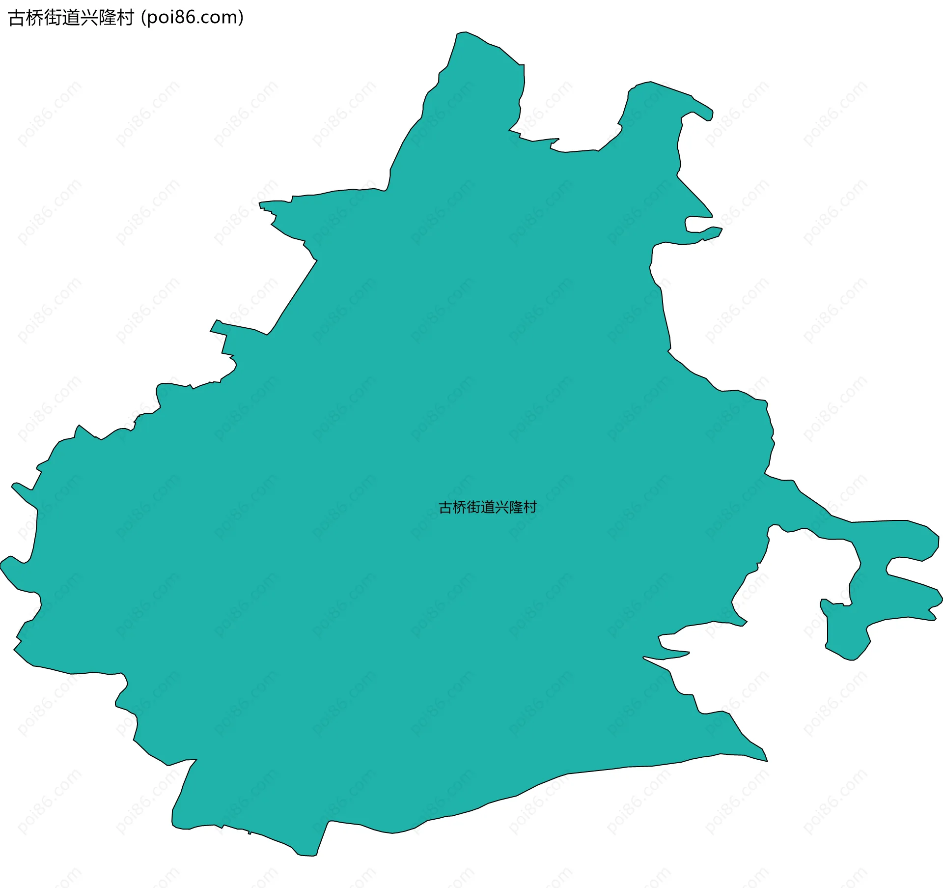 古桥街道兴隆村边界地图