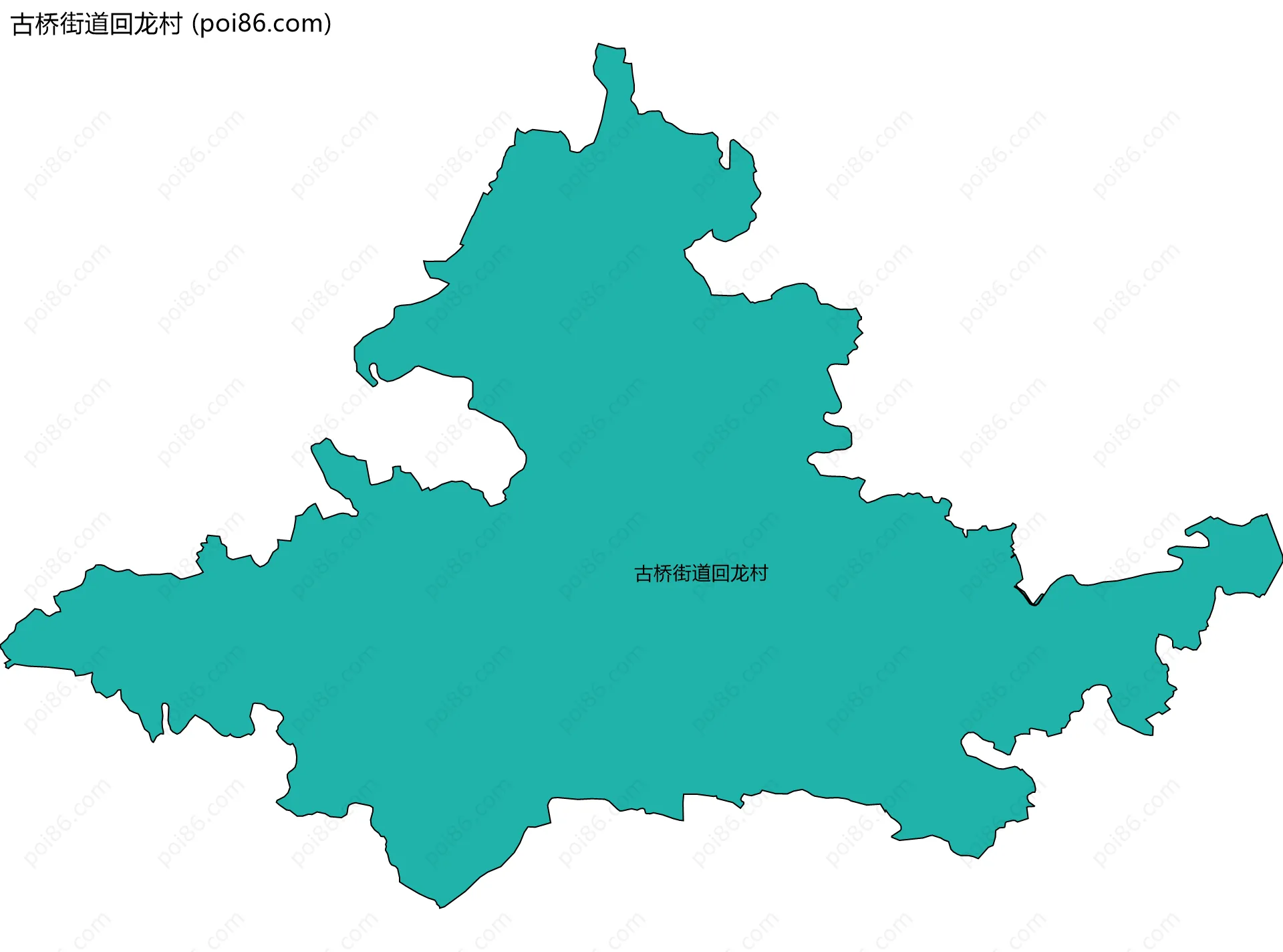 古桥街道回龙村边界地图