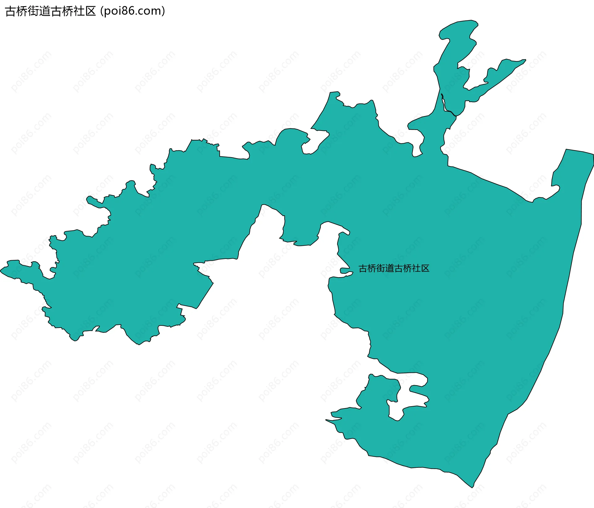 古桥街道古桥社区边界地图