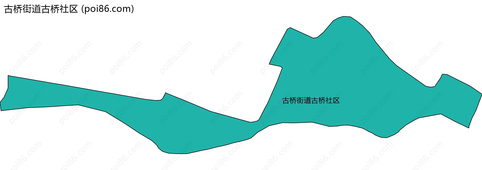 古桥街道古桥社区边界地图