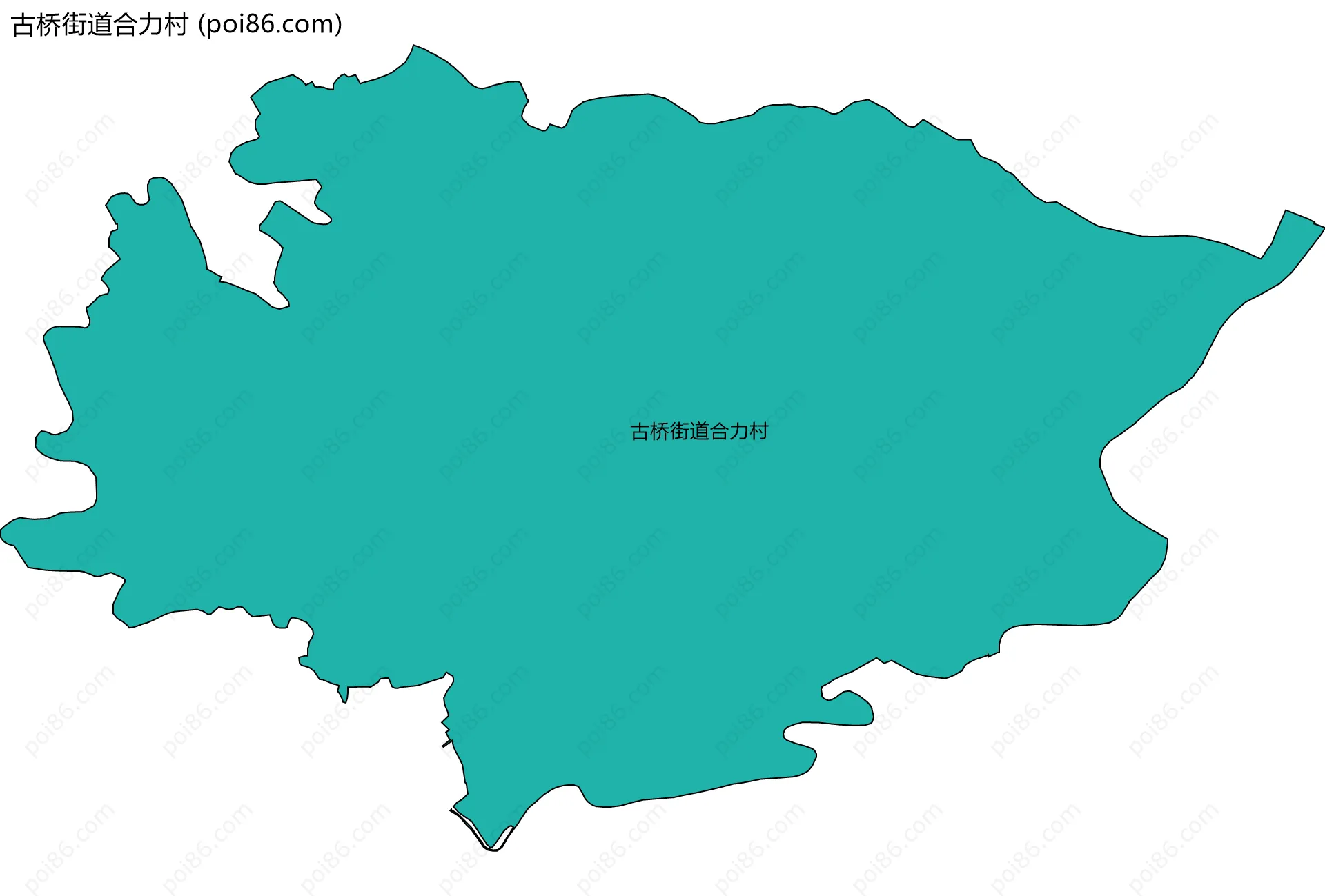 古桥街道合力村边界地图