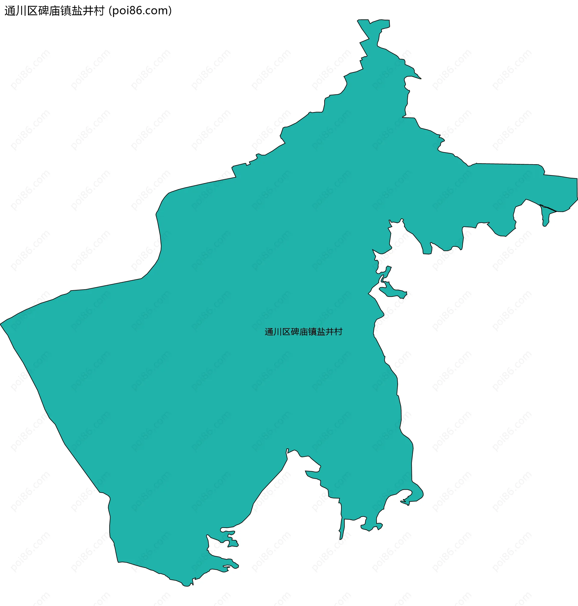 通川区碑庙镇盐井村边界地图
