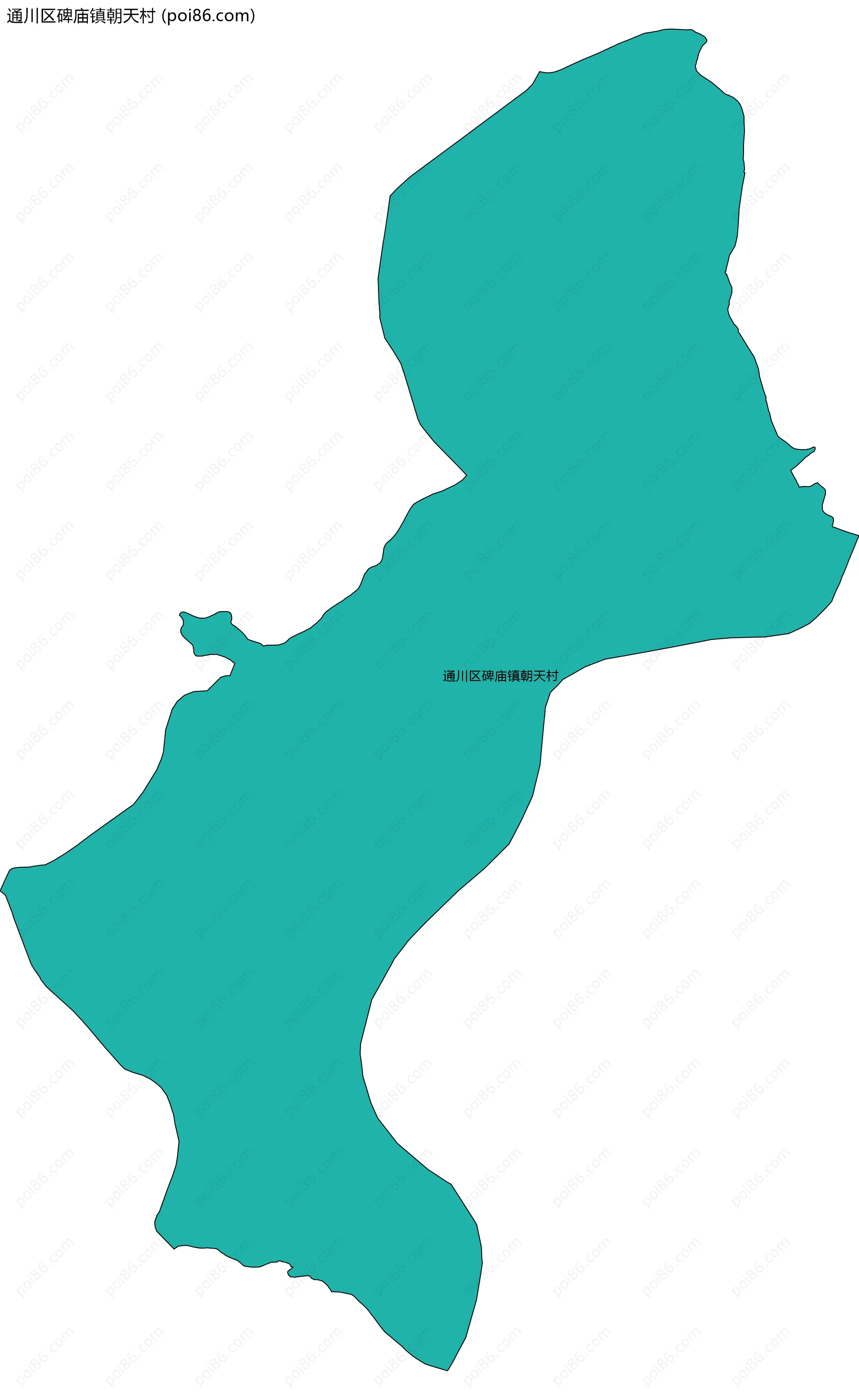 通川区碑庙镇朝天村边界地图