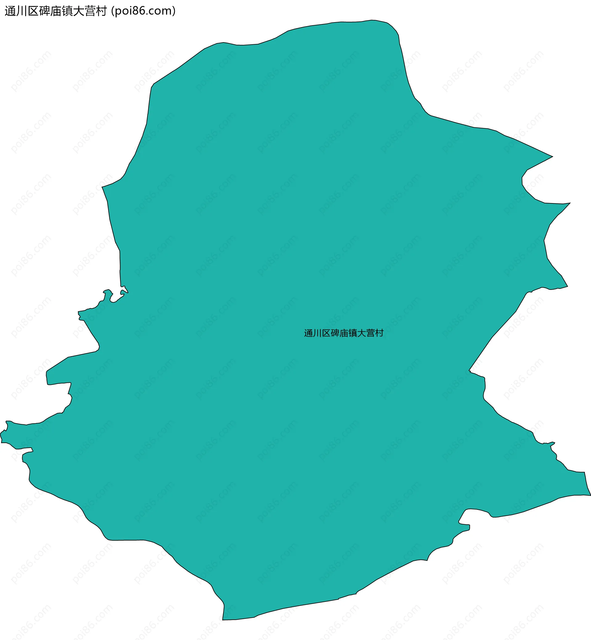 通川区碑庙镇大营村边界地图