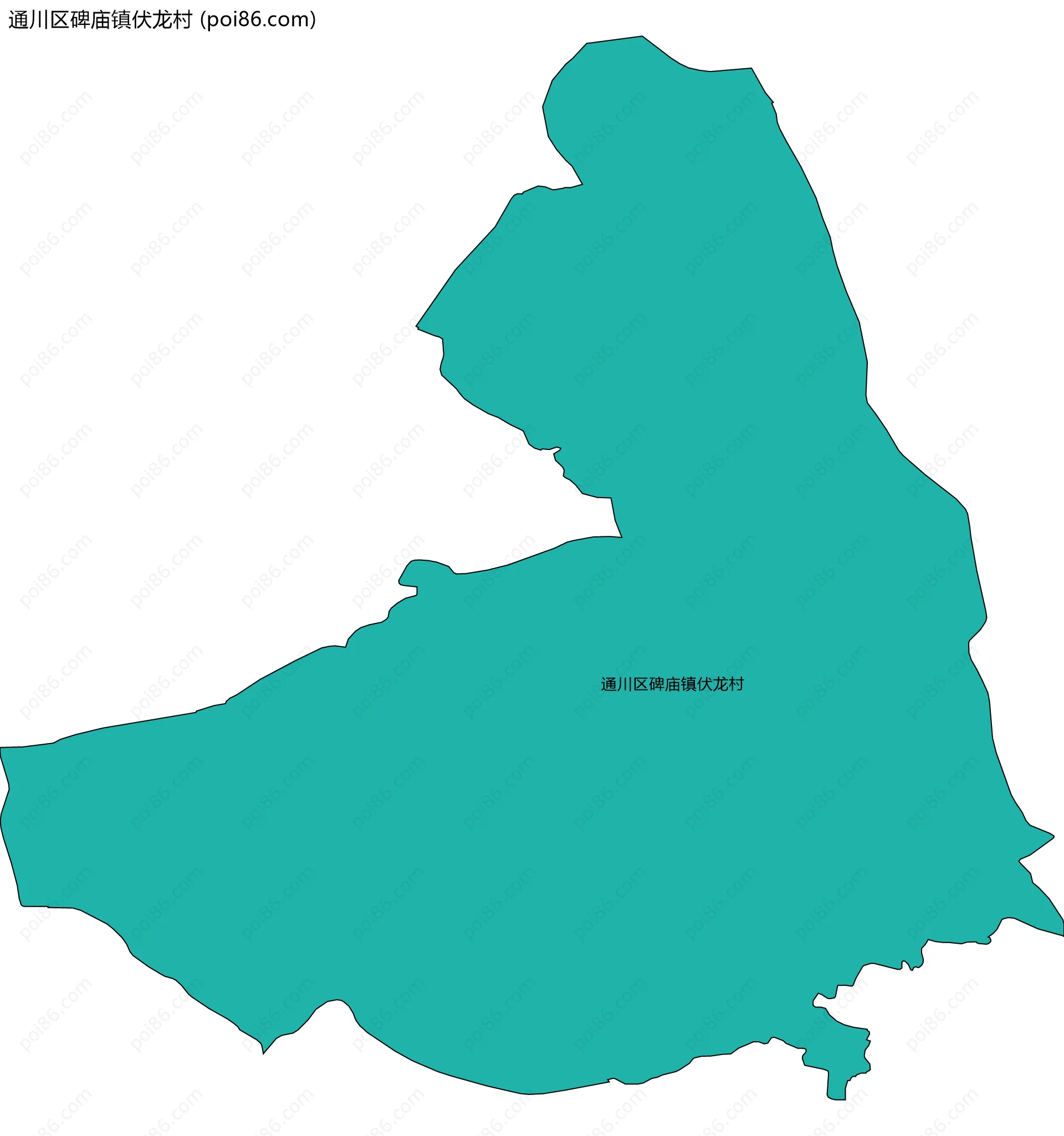 通川区碑庙镇伏龙村边界地图