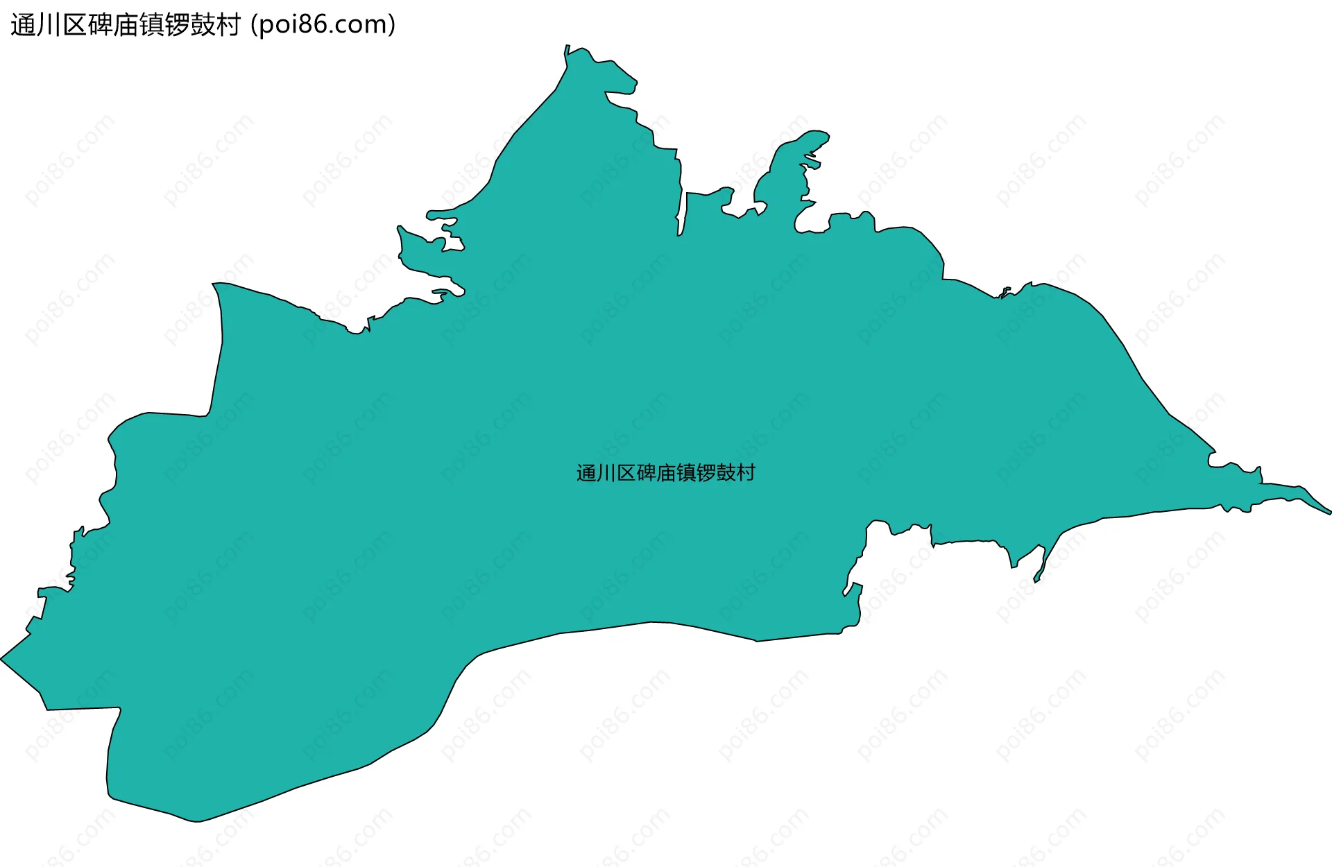 通川区碑庙镇锣鼓村边界地图