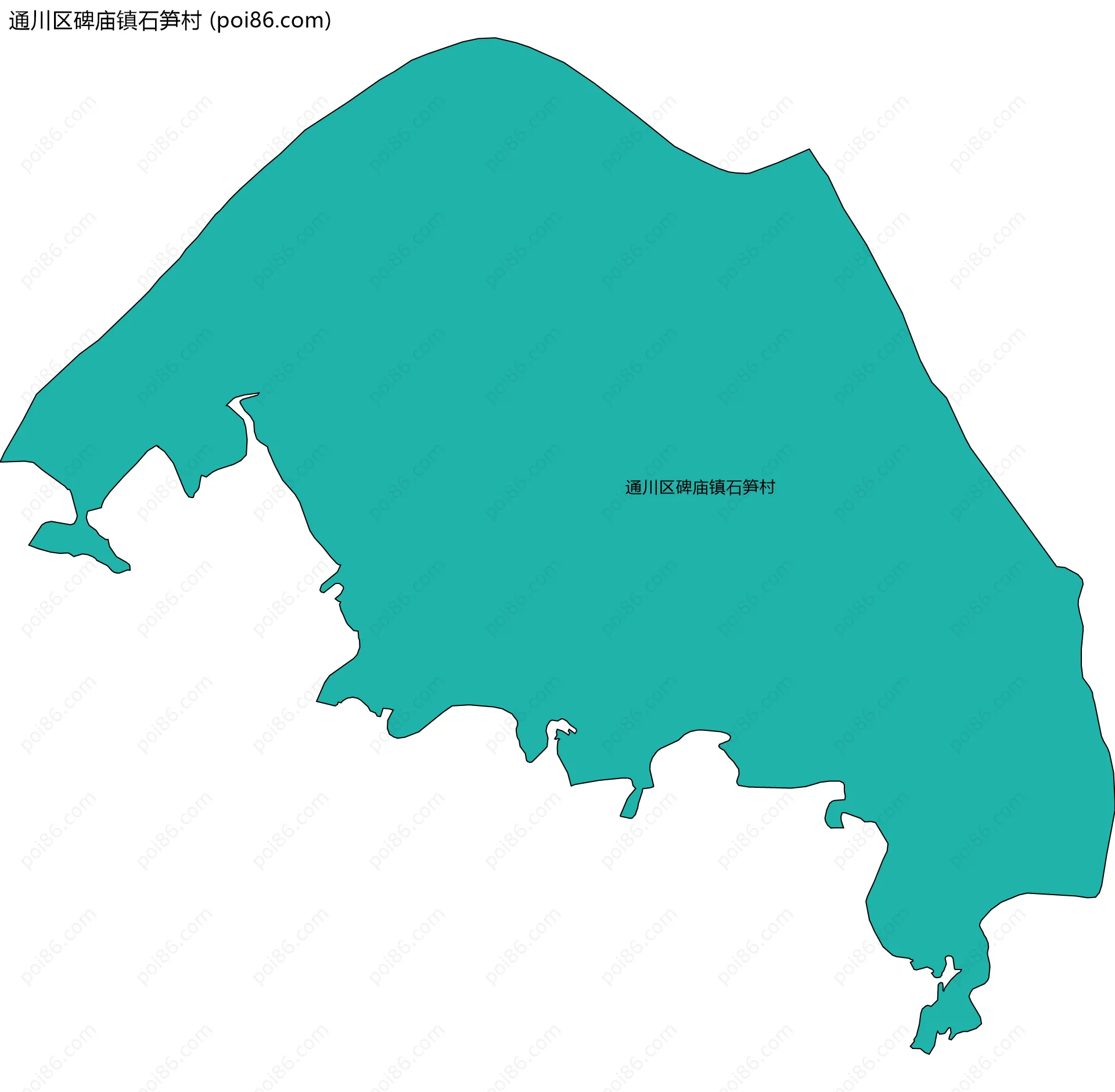 通川区碑庙镇石笋村边界地图