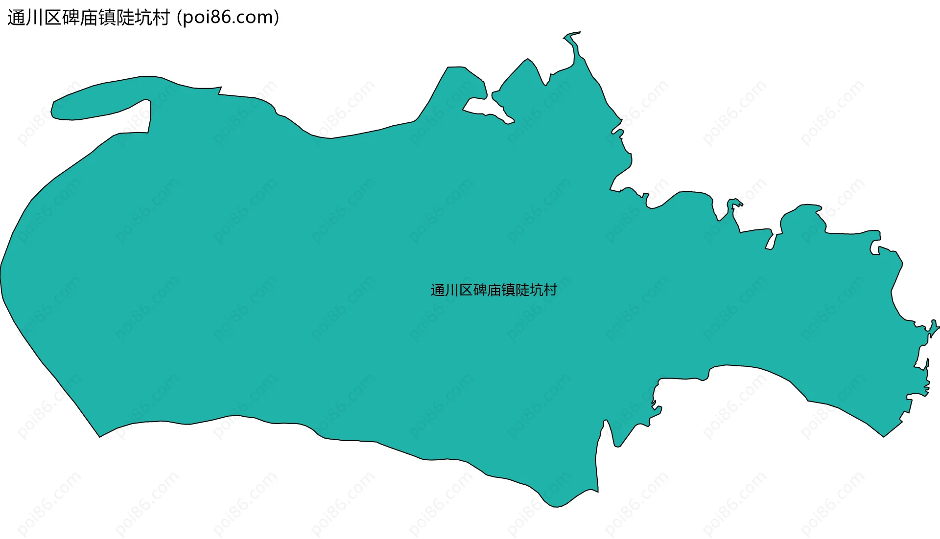通川区碑庙镇陡坑村边界地图
