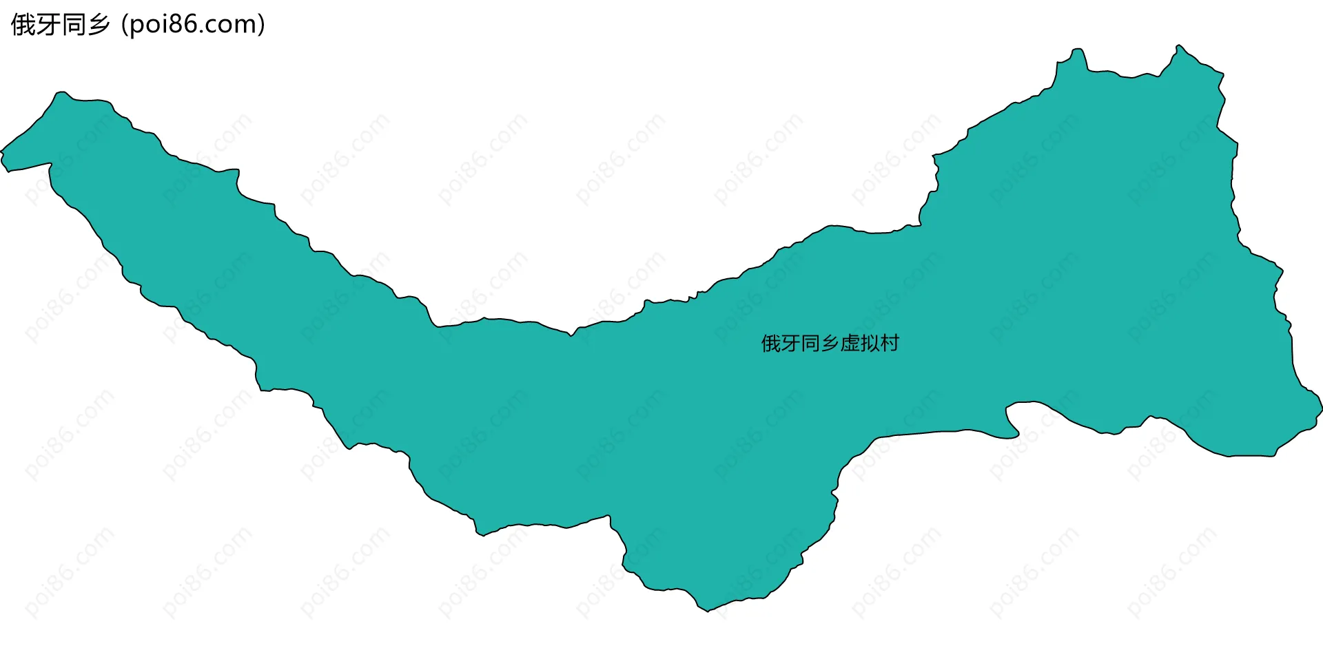 俄牙同乡边界地图(五级行政区划)