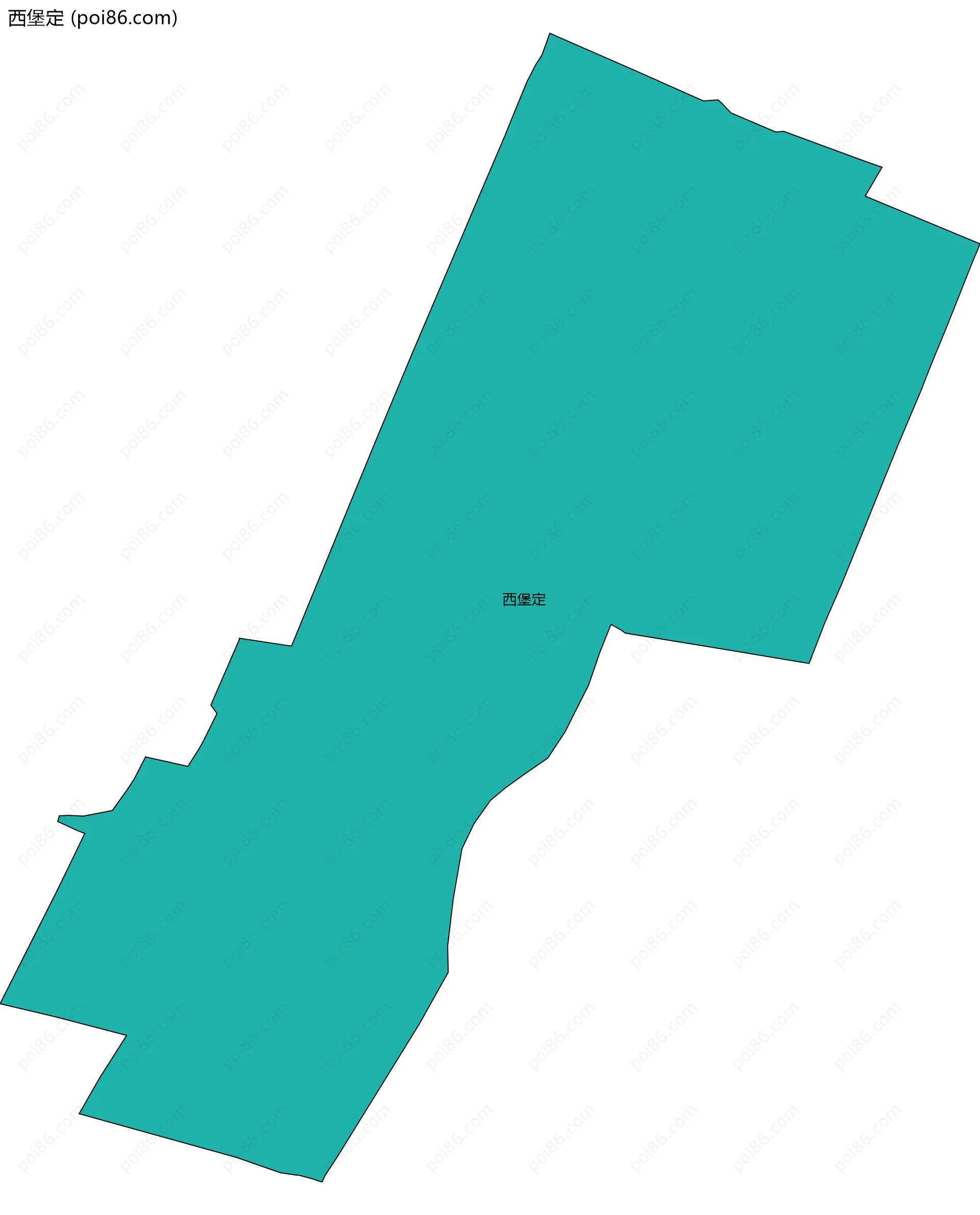 西堡定边界地图