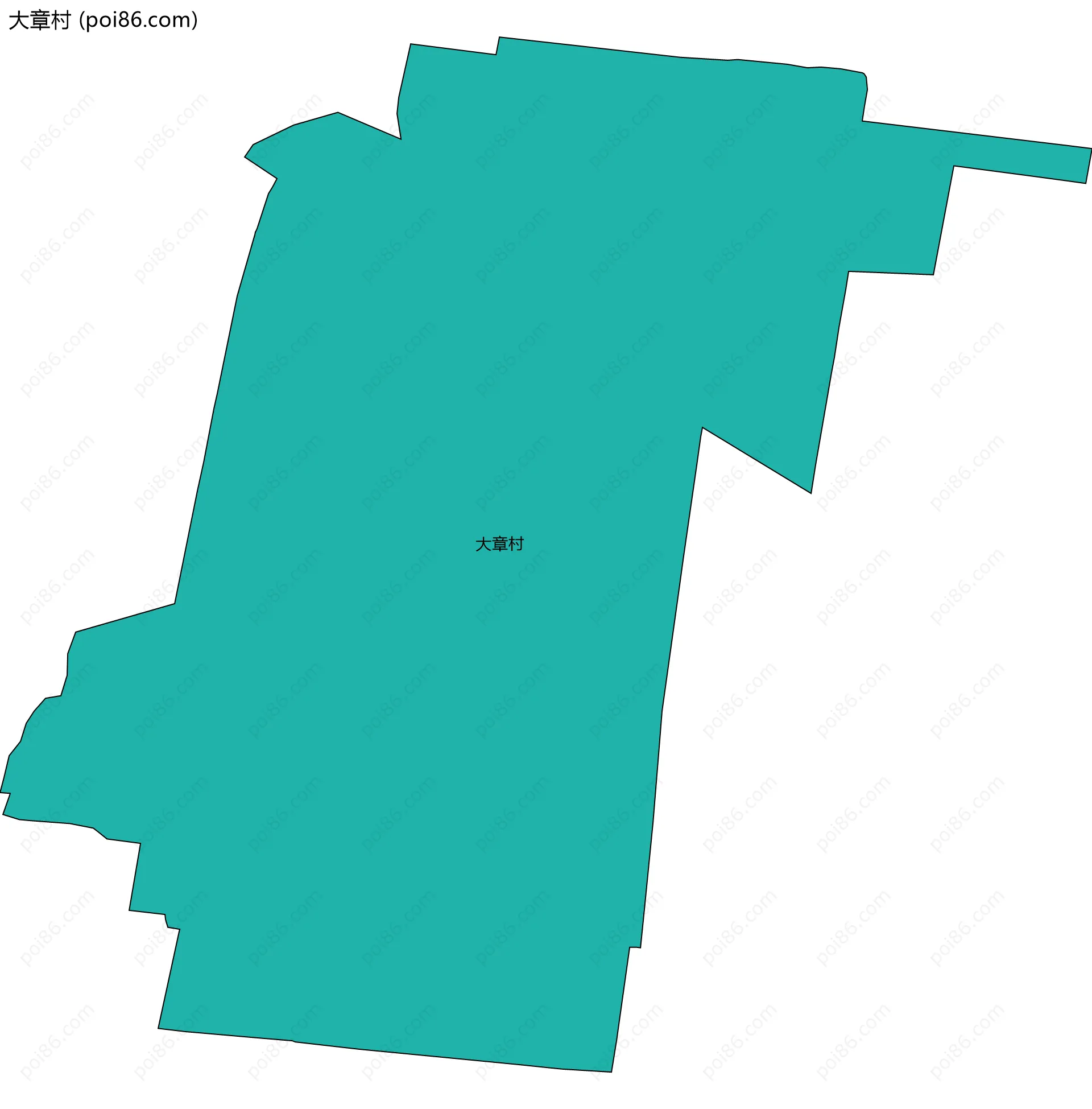 大章村边界地图
