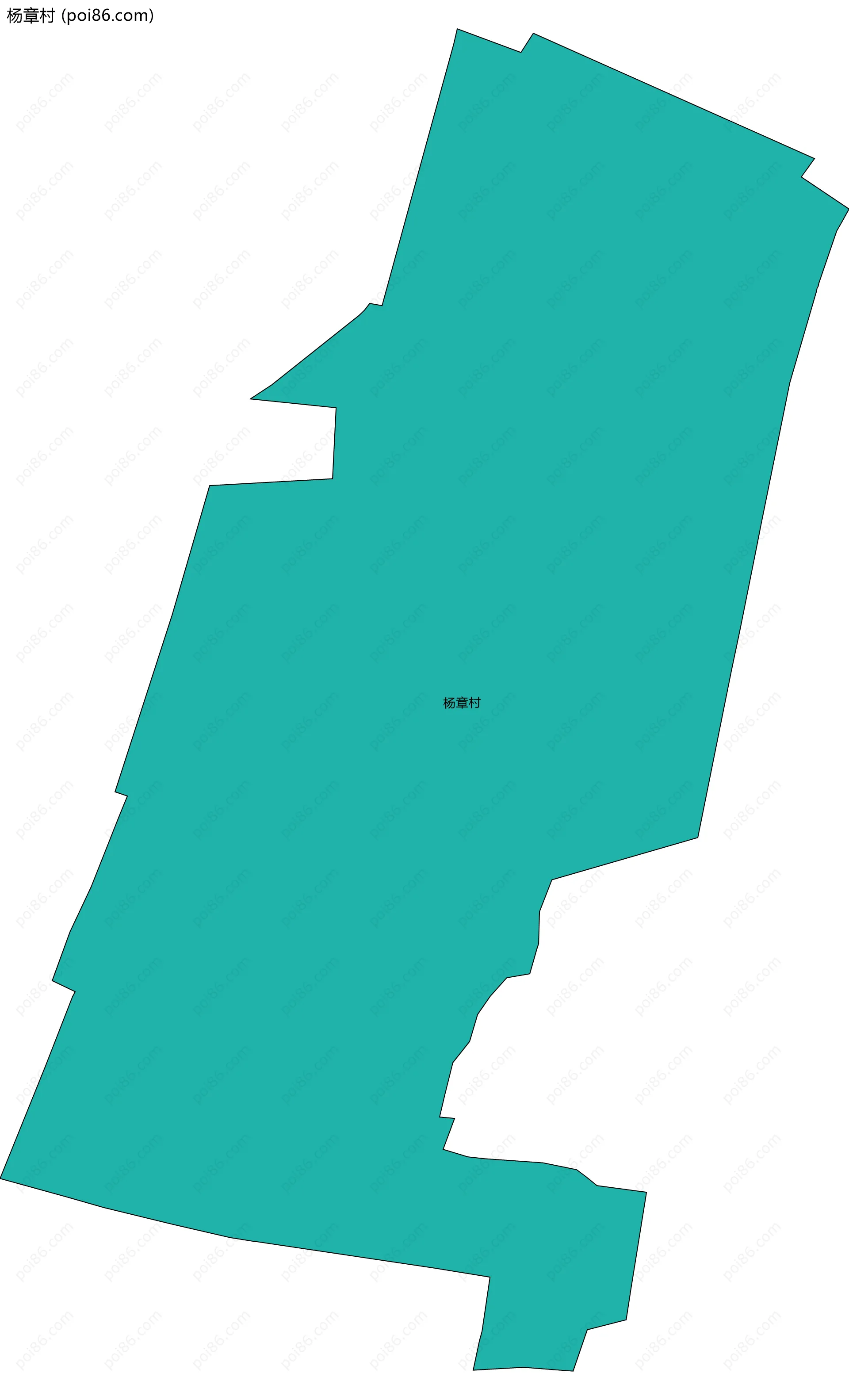 杨章村边界地图