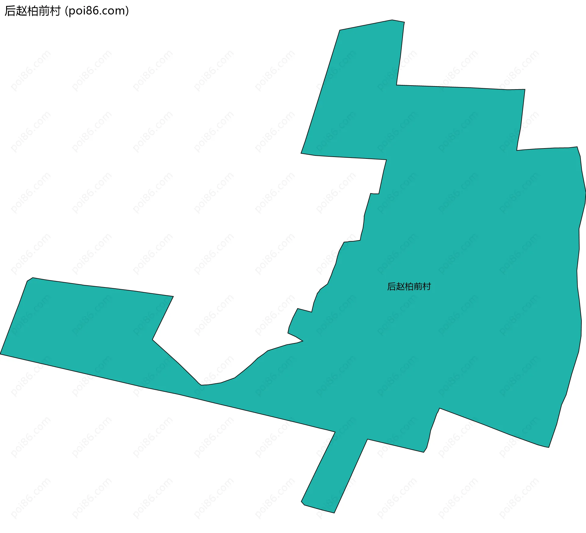 后赵柏前村边界地图