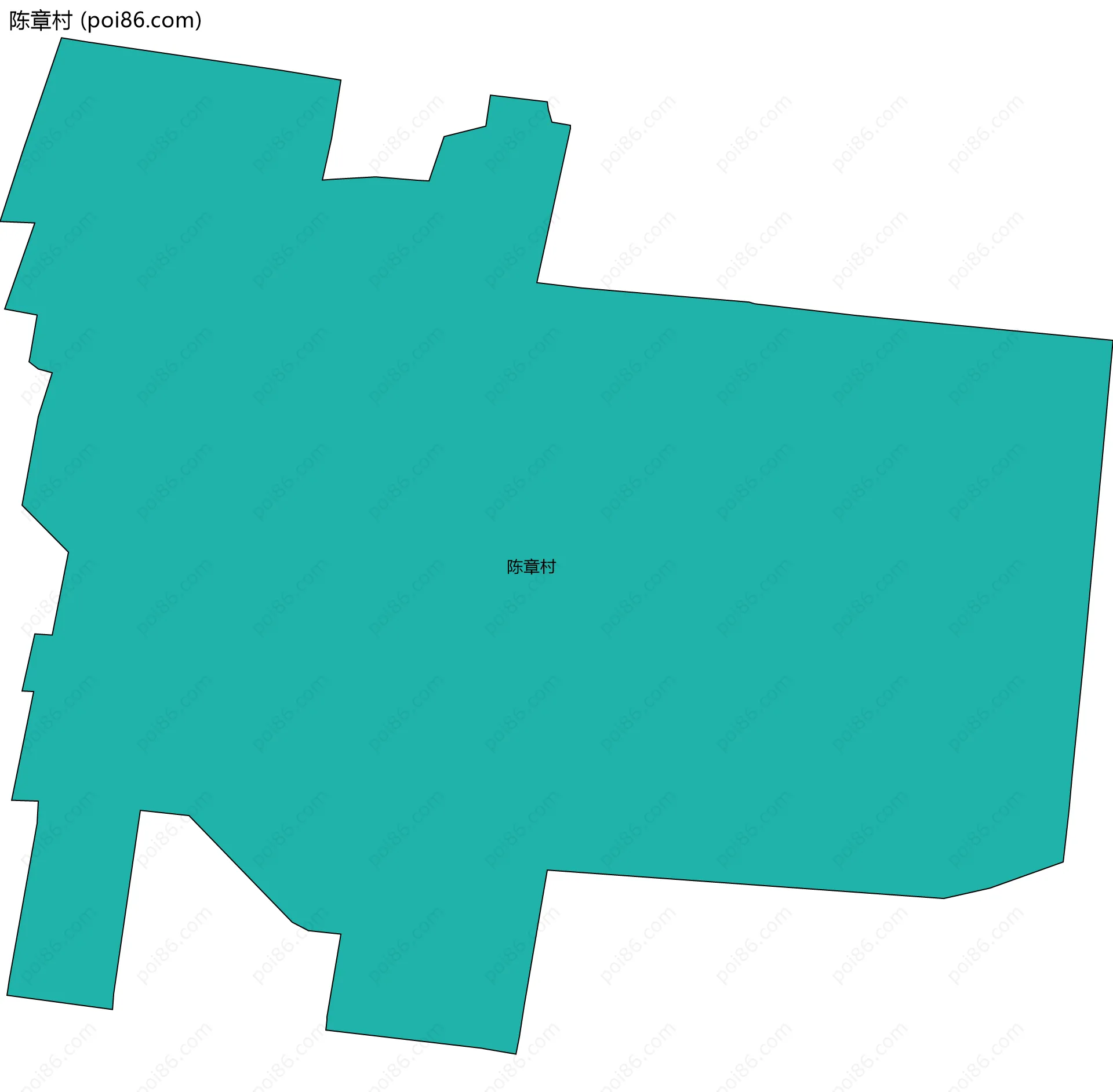 陈章村边界地图