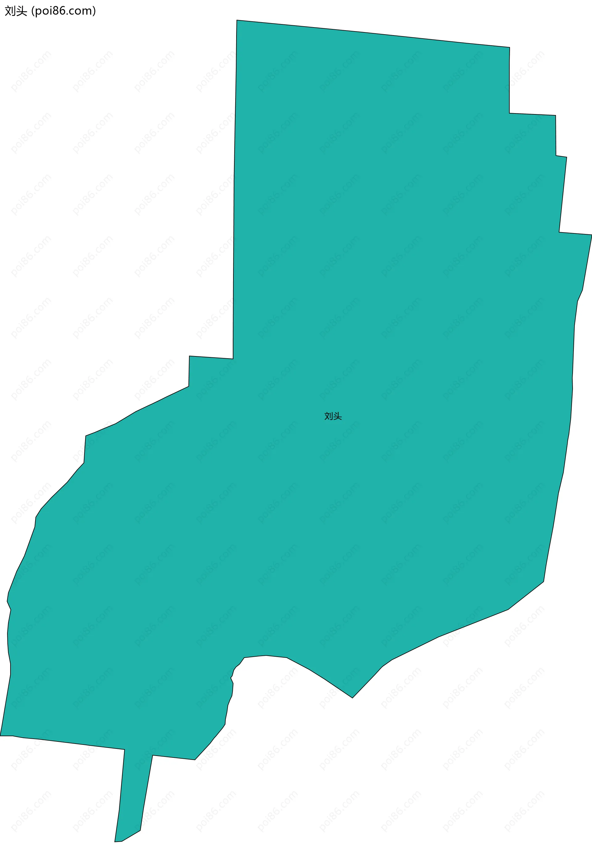 刘头边界地图