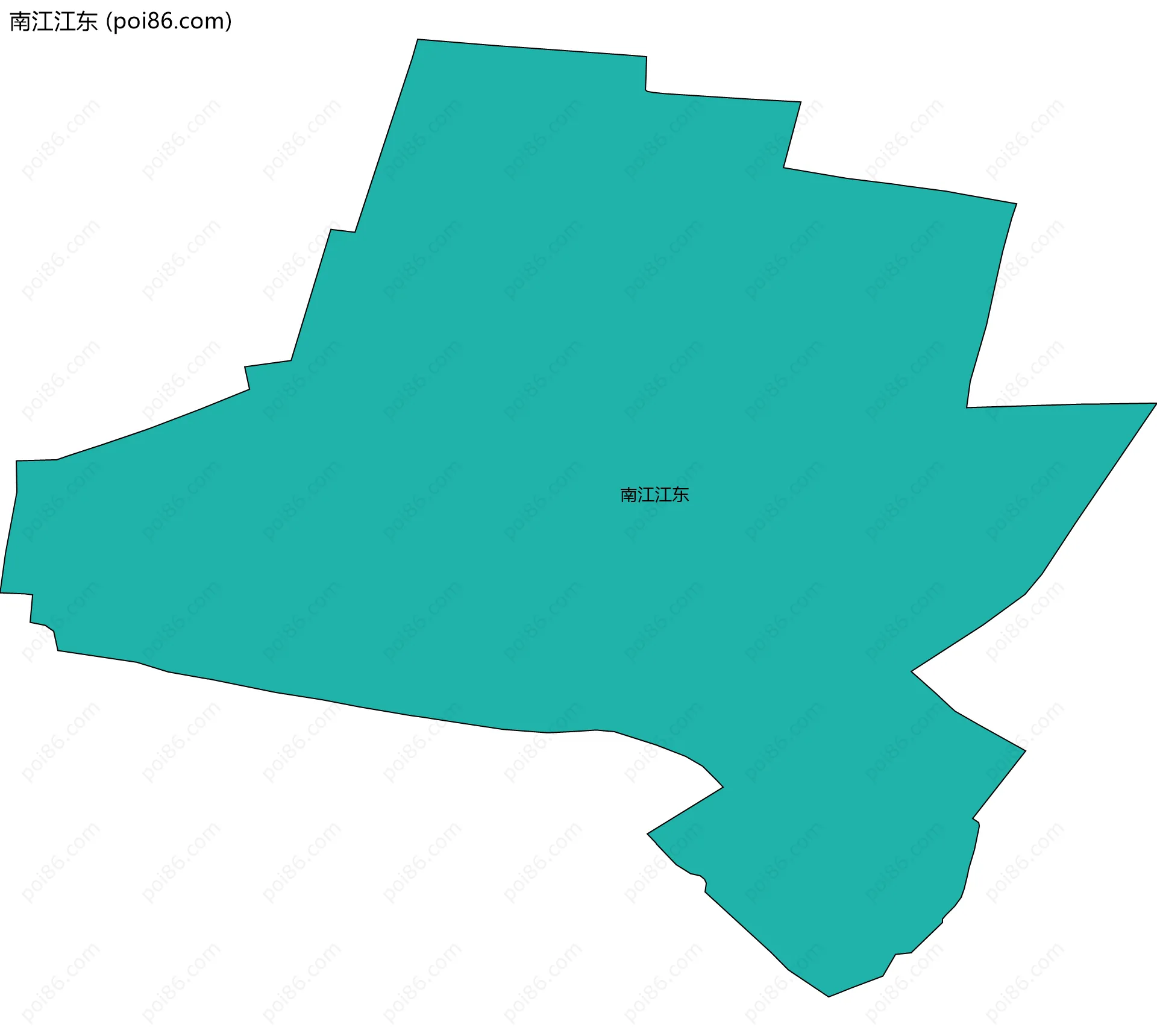 南江江东边界地图