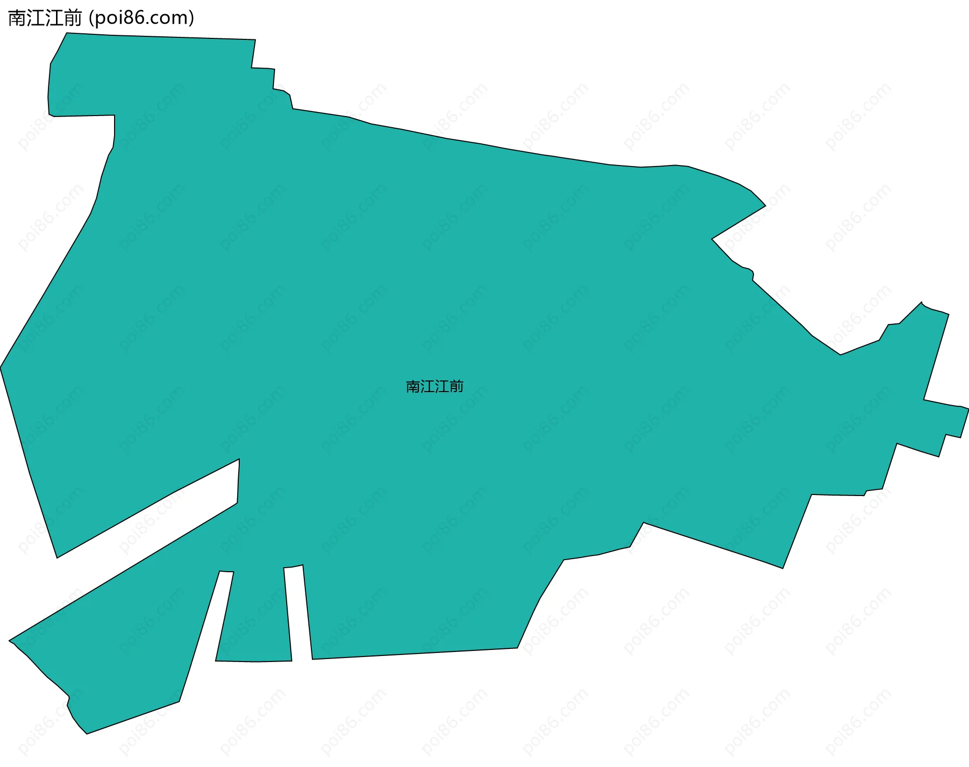 南江江前边界地图