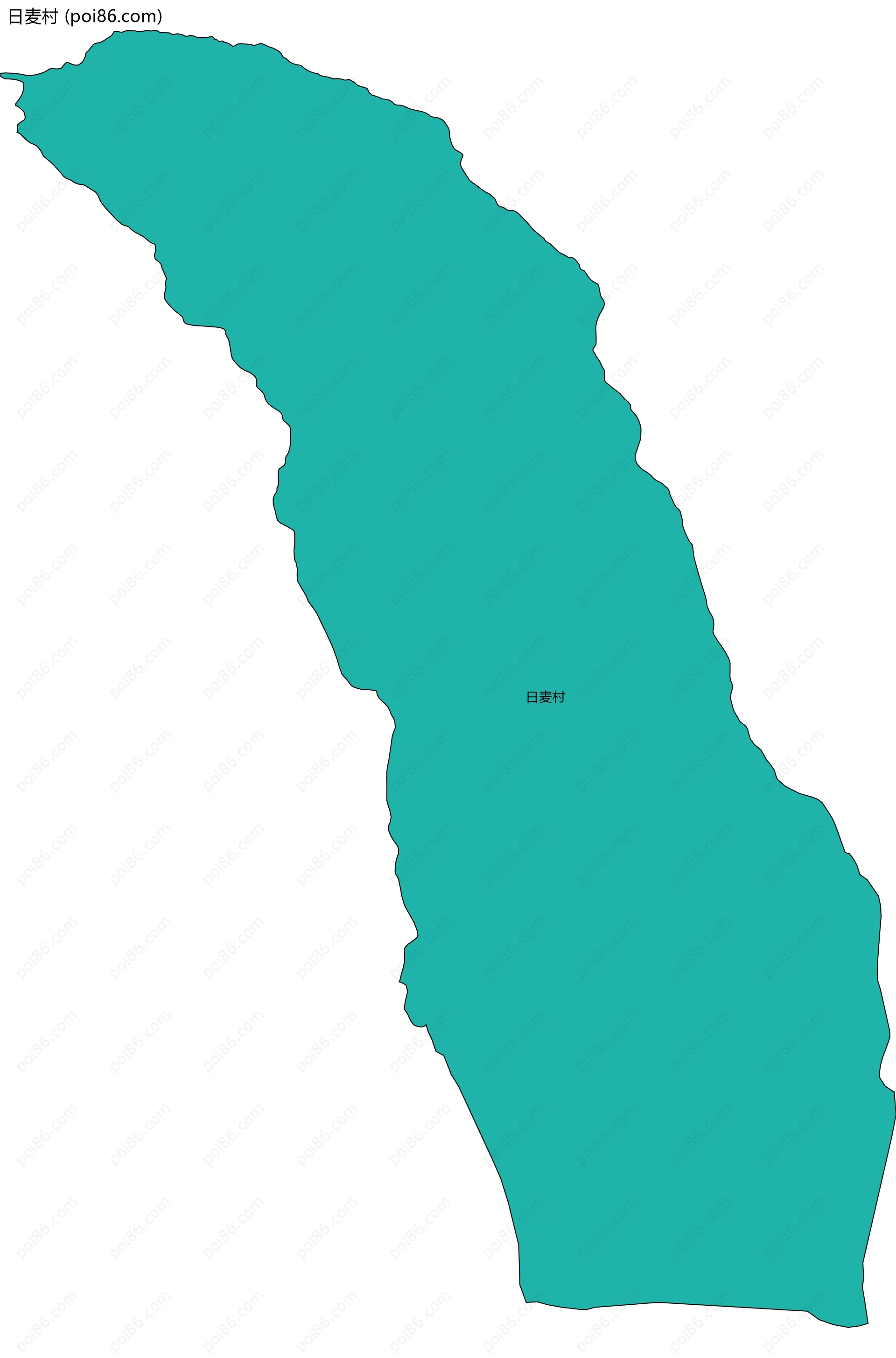 日麦村边界地图