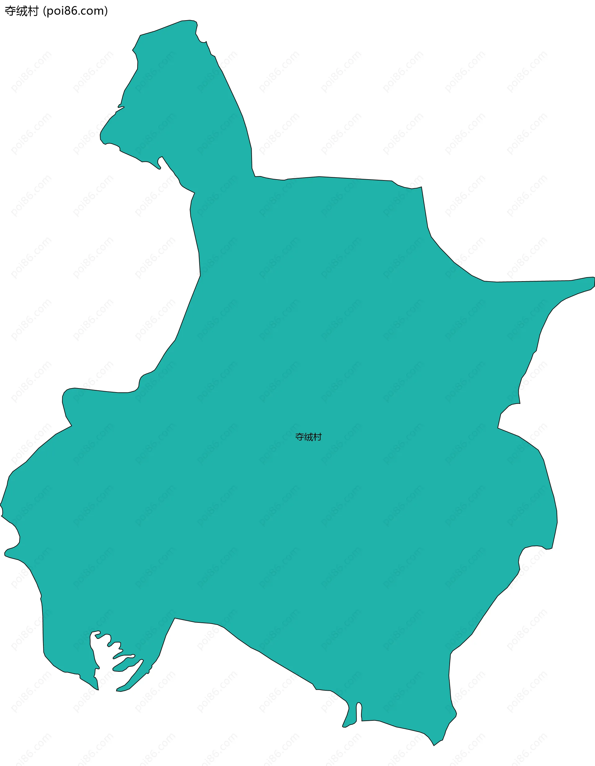 夺绒村边界地图