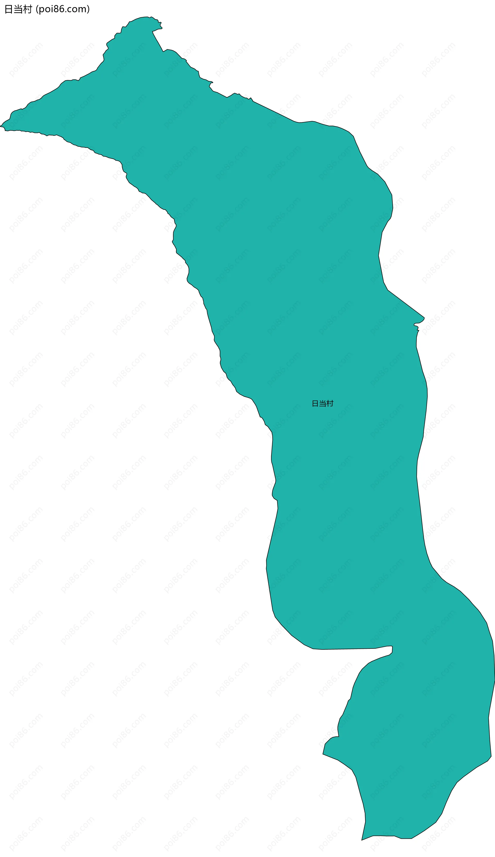 日当村边界地图