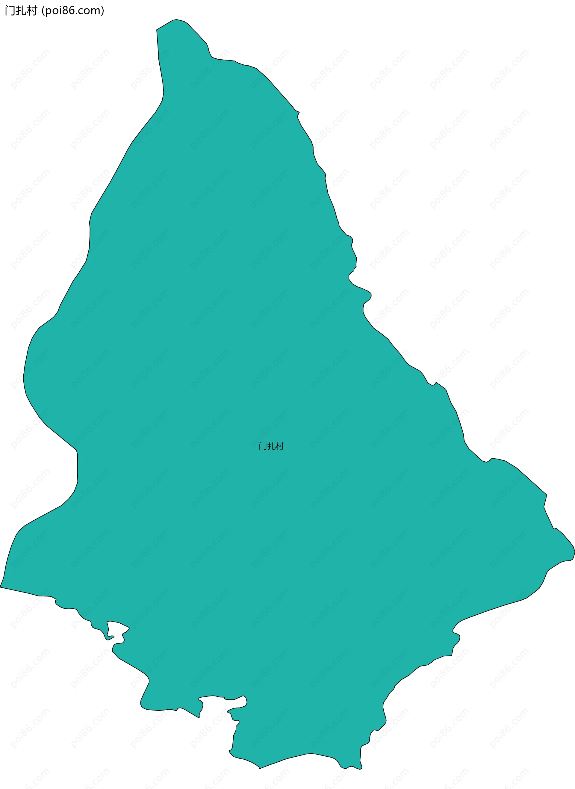 门扎村边界地图