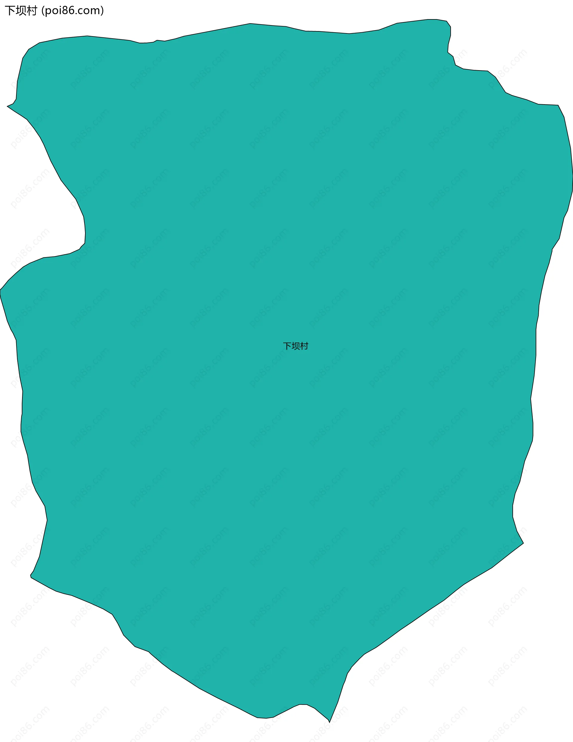 下坝村边界地图