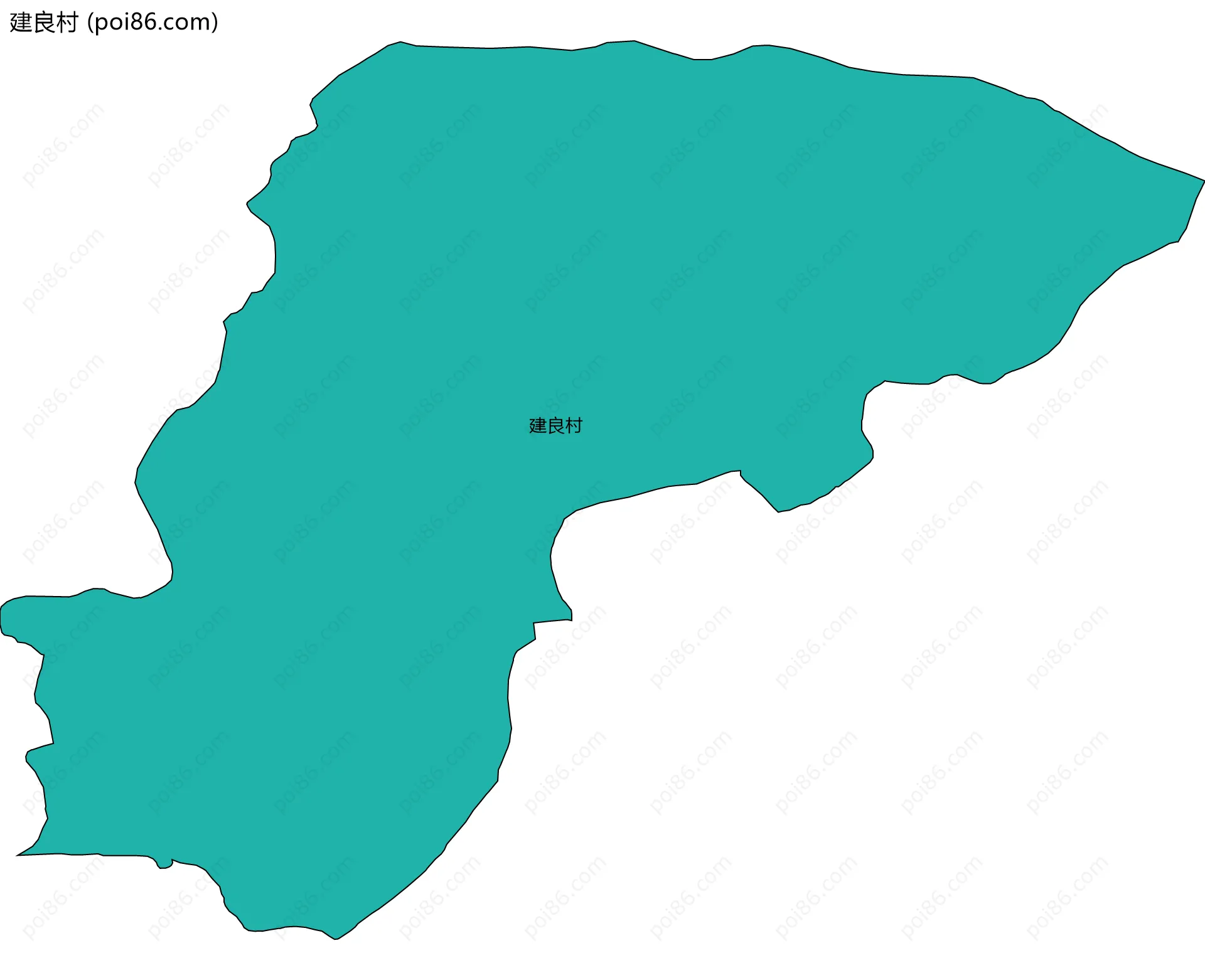 建良村边界地图