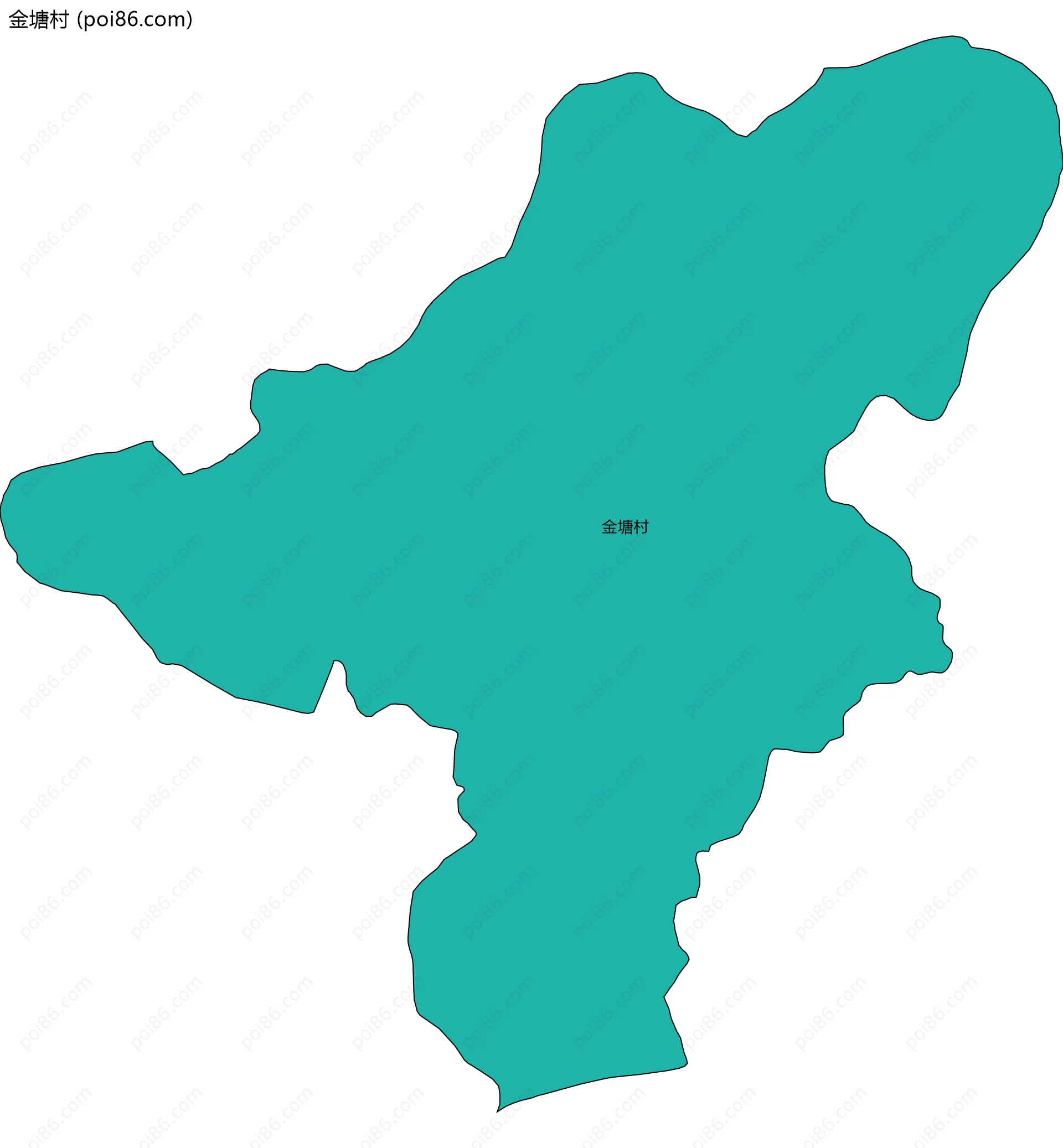 金塘村边界地图