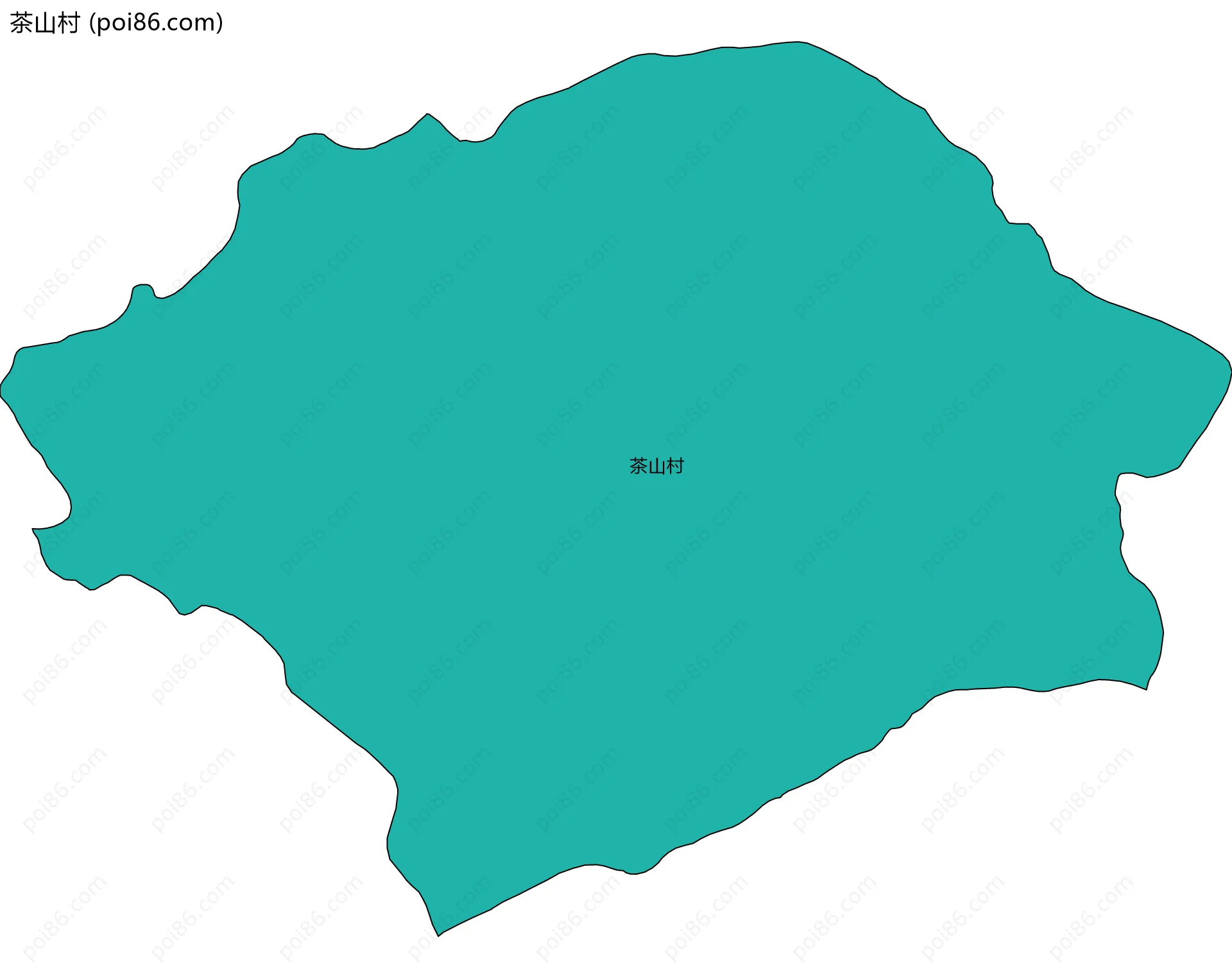 茶山村边界地图