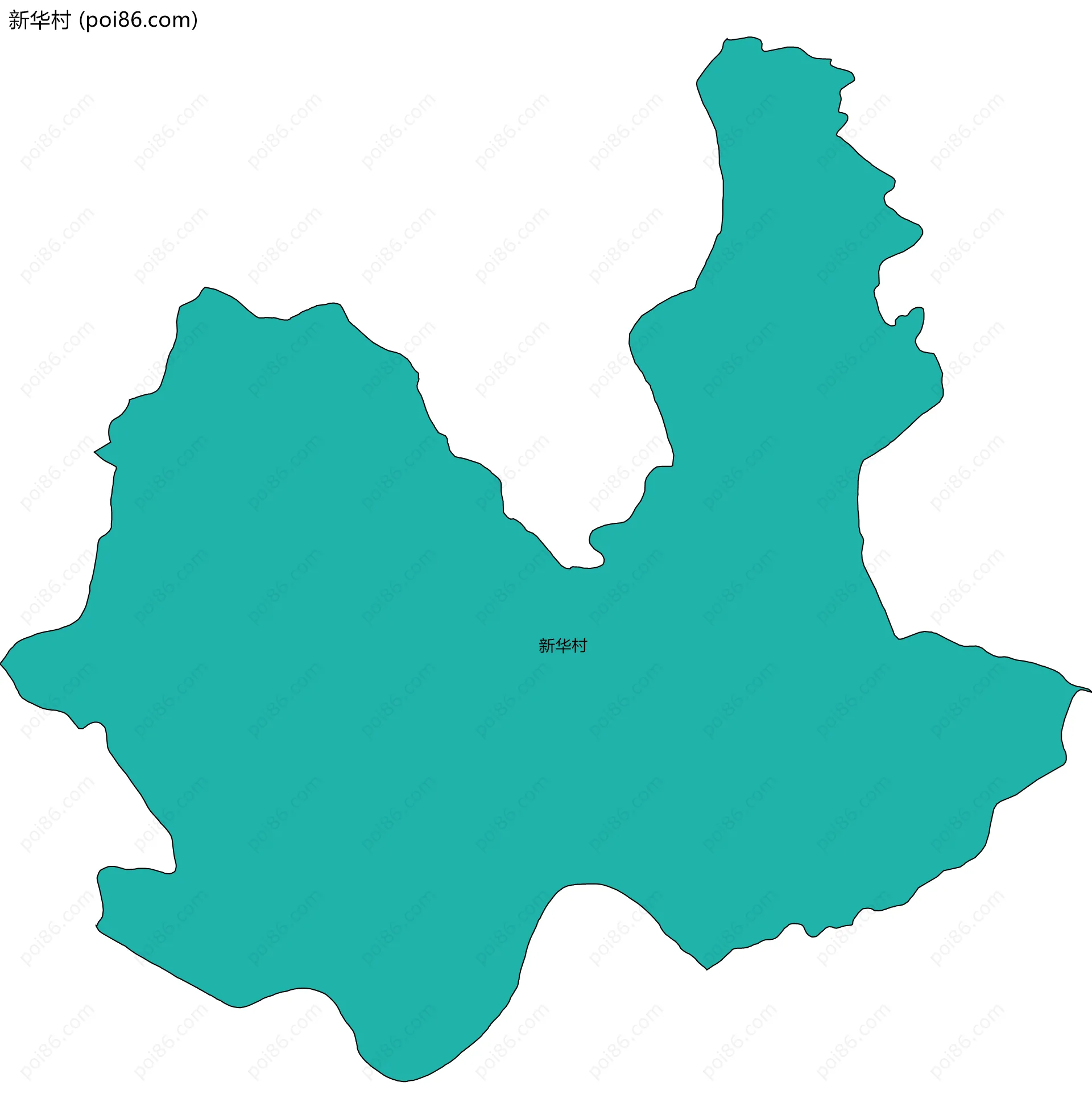 新华村边界地图