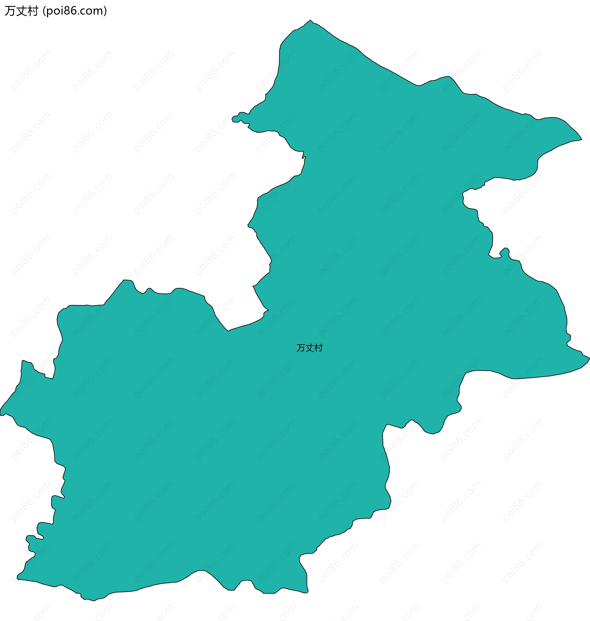 万丈村边界地图