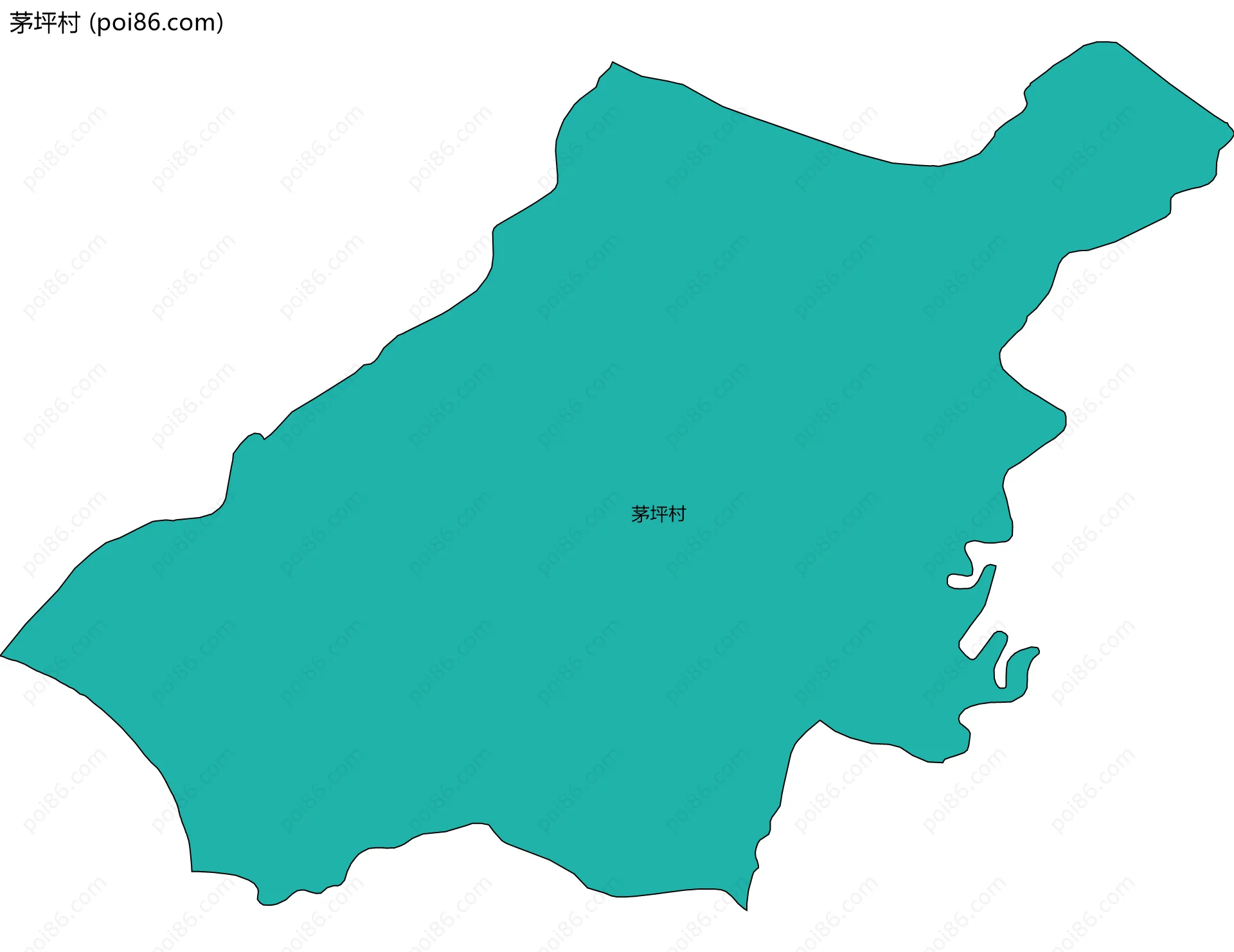 茅坪村边界地图