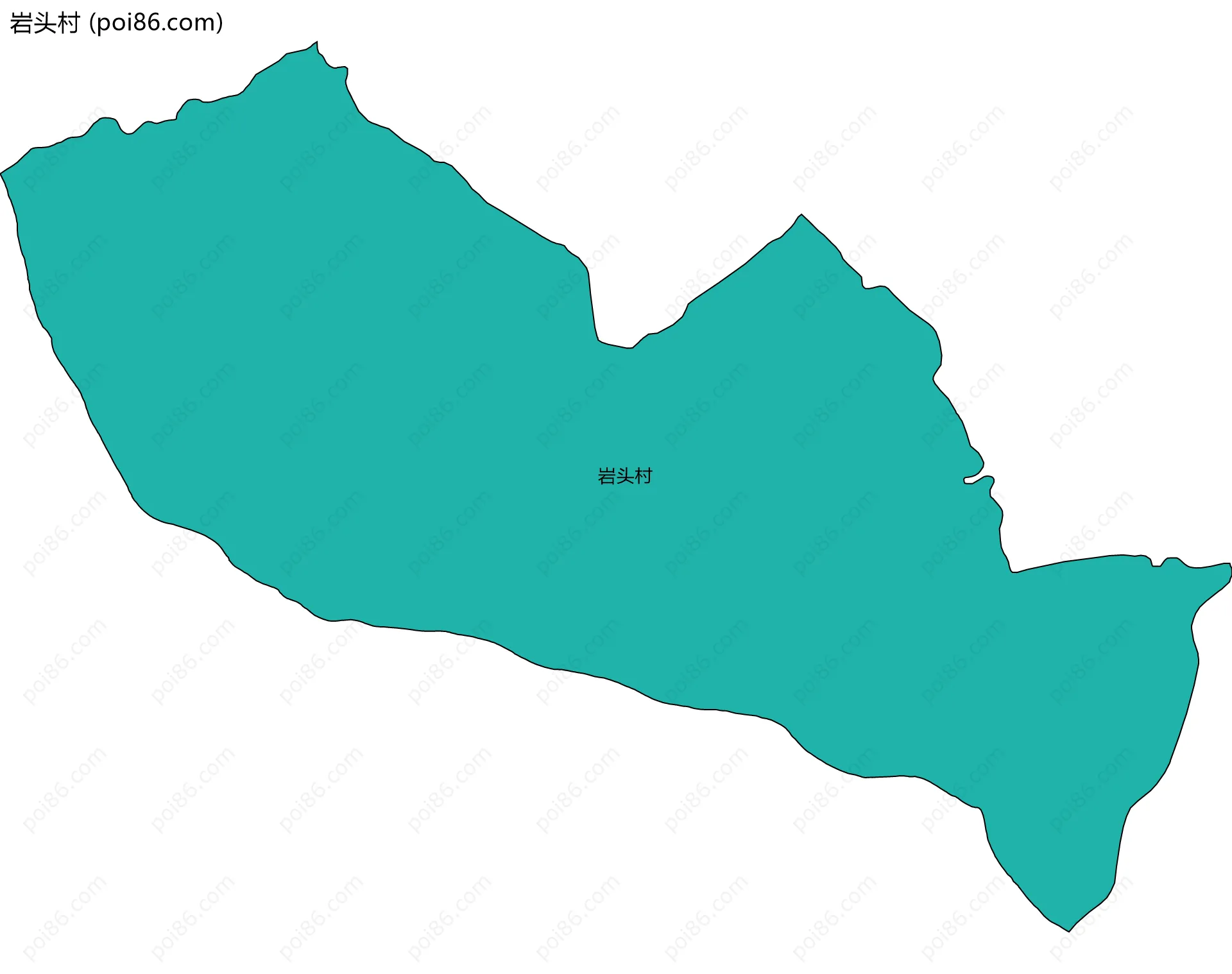 岩头村边界地图